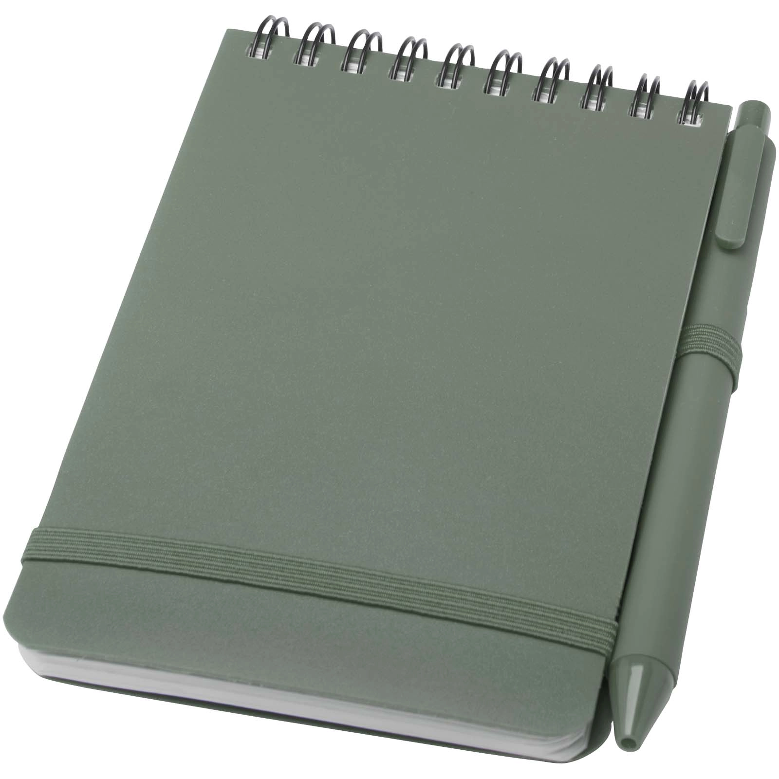 Immagine Blocco note formato A6 con copertina rigida in plastica recuperata in prossimità degli oceani e penna a sfera Thalaasa (inchiostro nero)