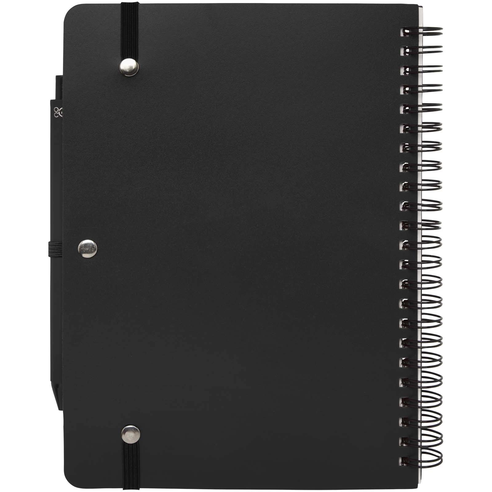 Immagine Blocco note formato A5 con copertina rigida in plastica recuperata in prossimità degli oceani e penna a sfera Thalaasa (inchiostro nero)