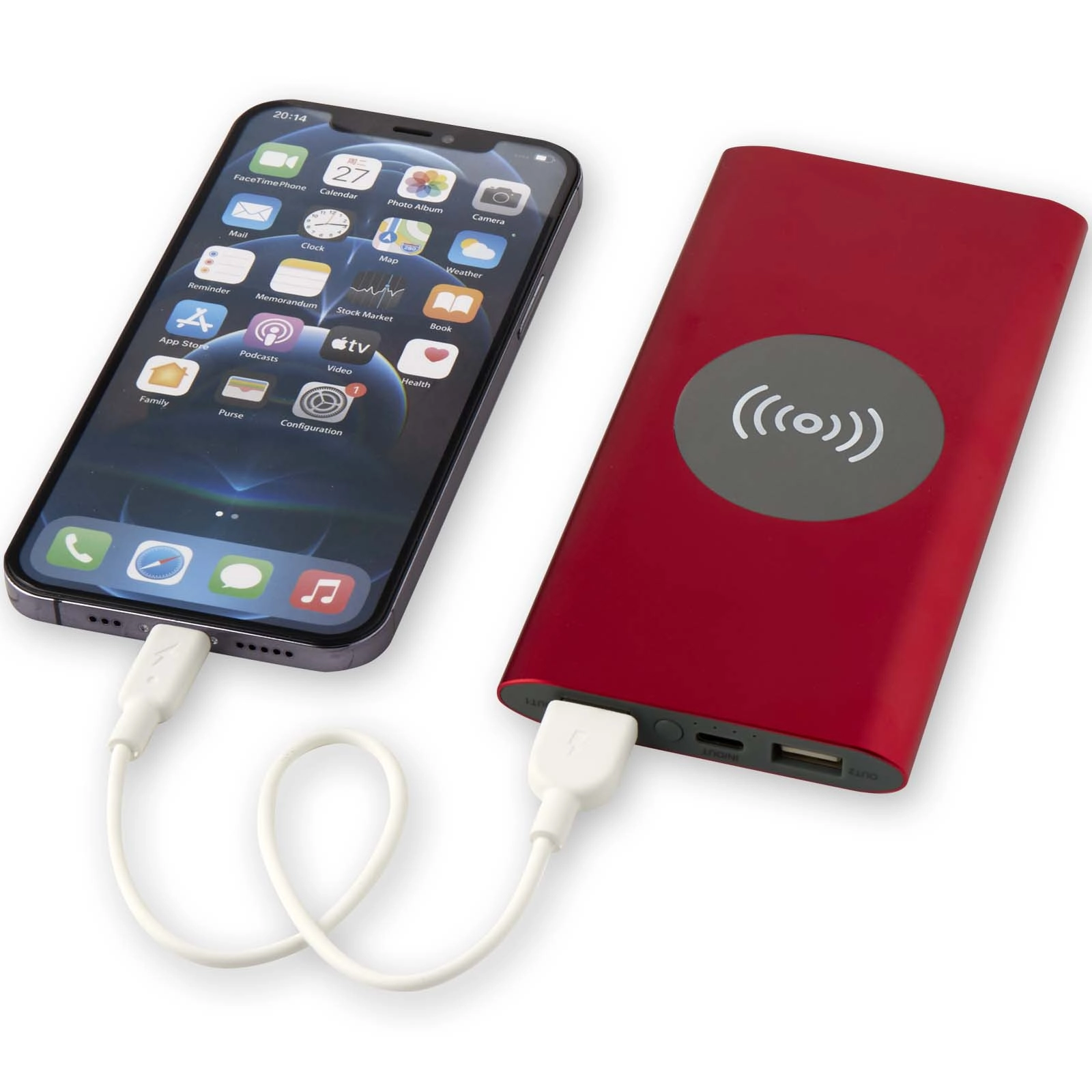 Immagine Power bank wireless da 8000 mAh Type C in alluminio riciclato Juice