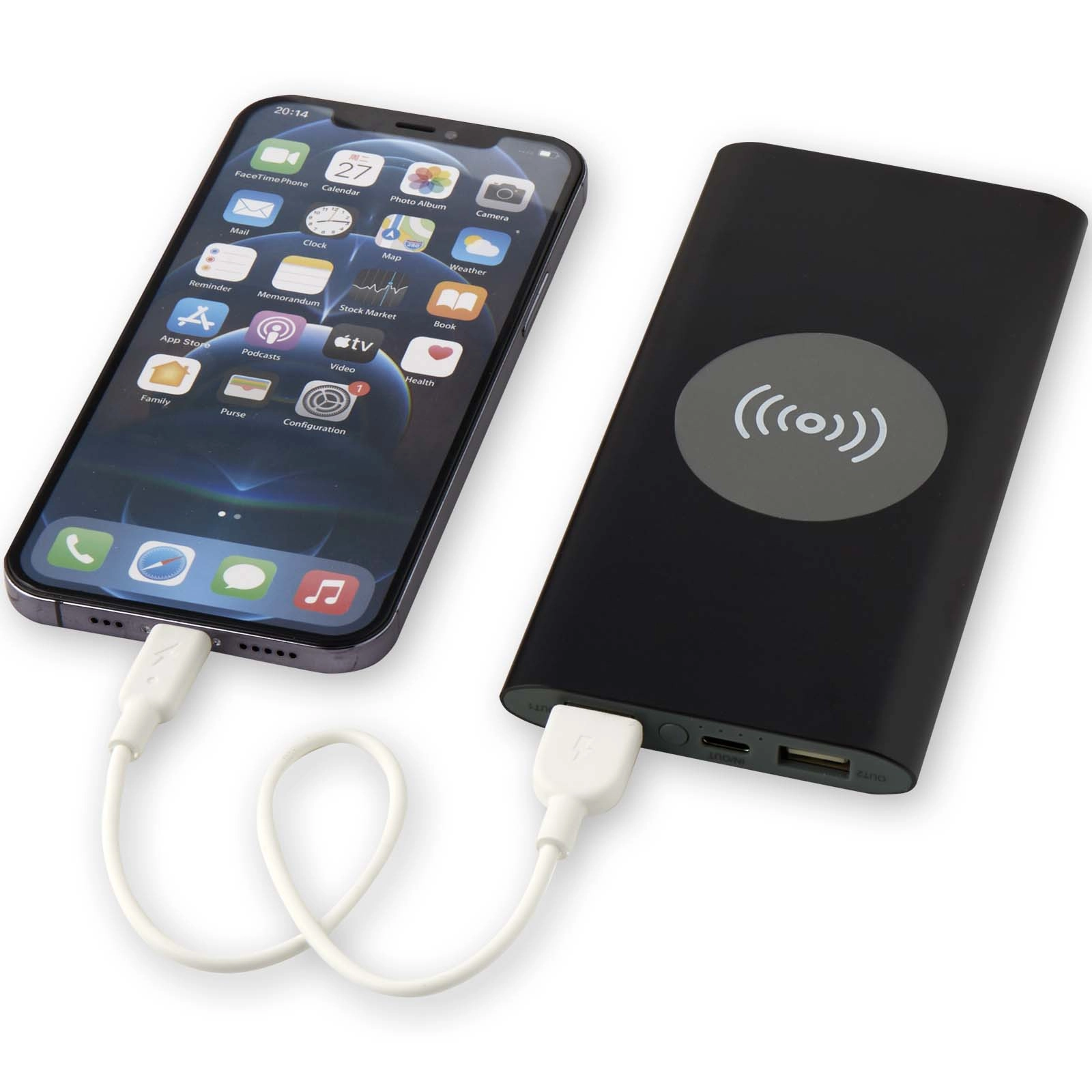 Immagine Power bank wireless da 8000 mAh Type C in alluminio riciclato Juice