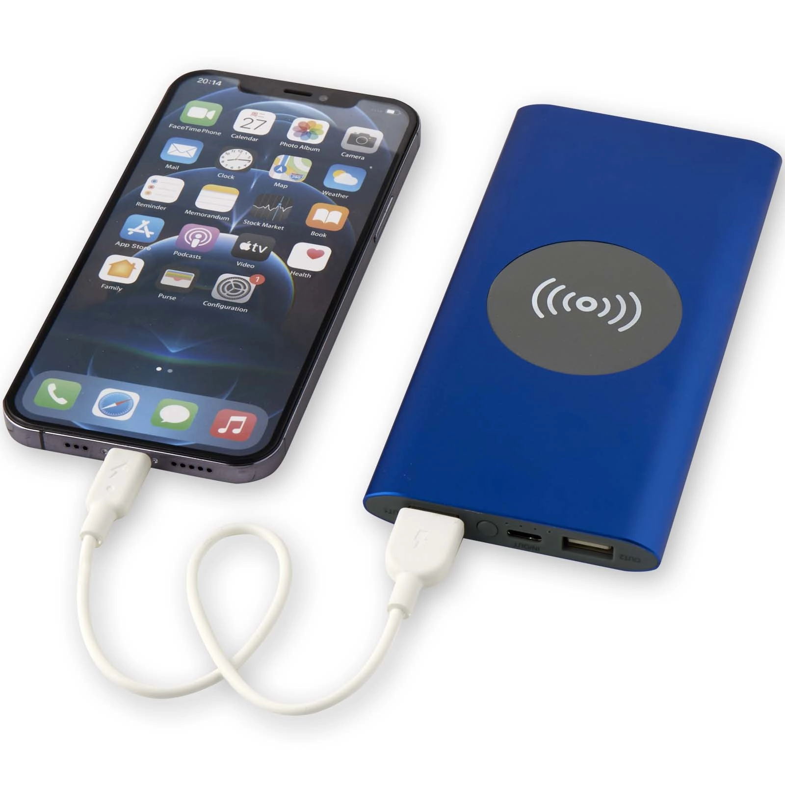 Immagine Power bank wireless da 8000 mAh Type C in alluminio riciclato Juice
