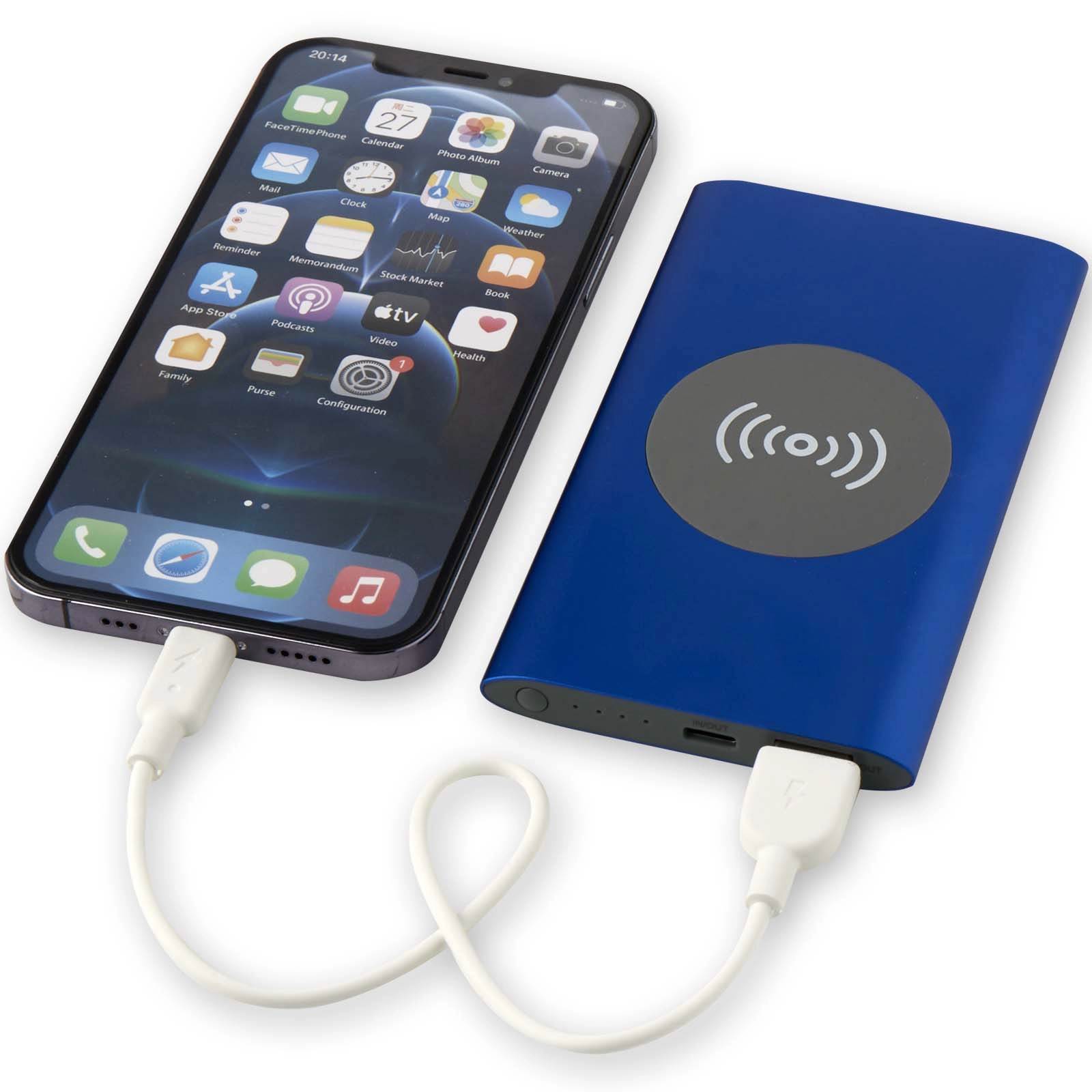 Immagine Power bank wireless da 4000 mAh Type C in alluminio riciclato Juice 