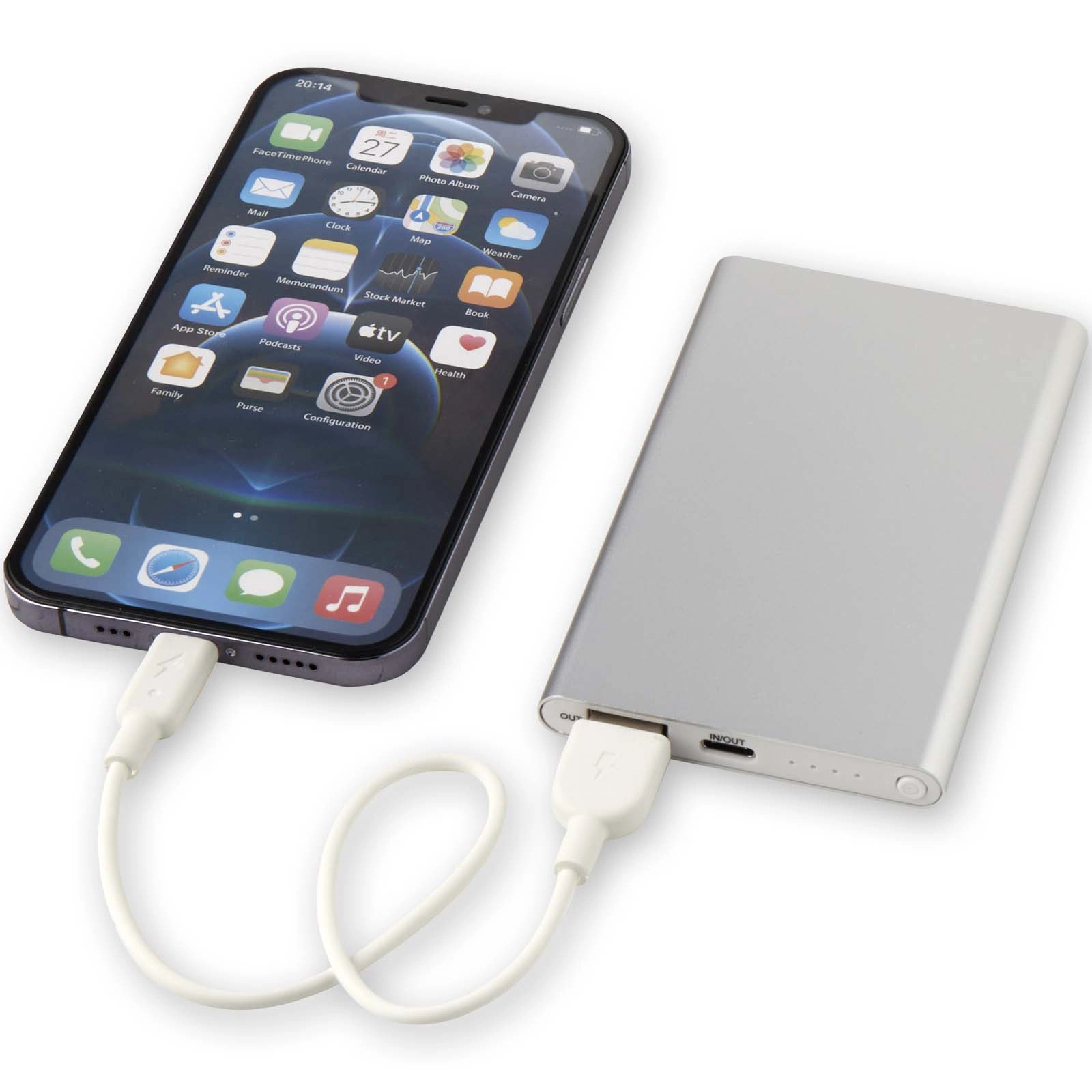 Immagine Power bank in alluminio riciclato da 4000 mAh tipo C Pep 