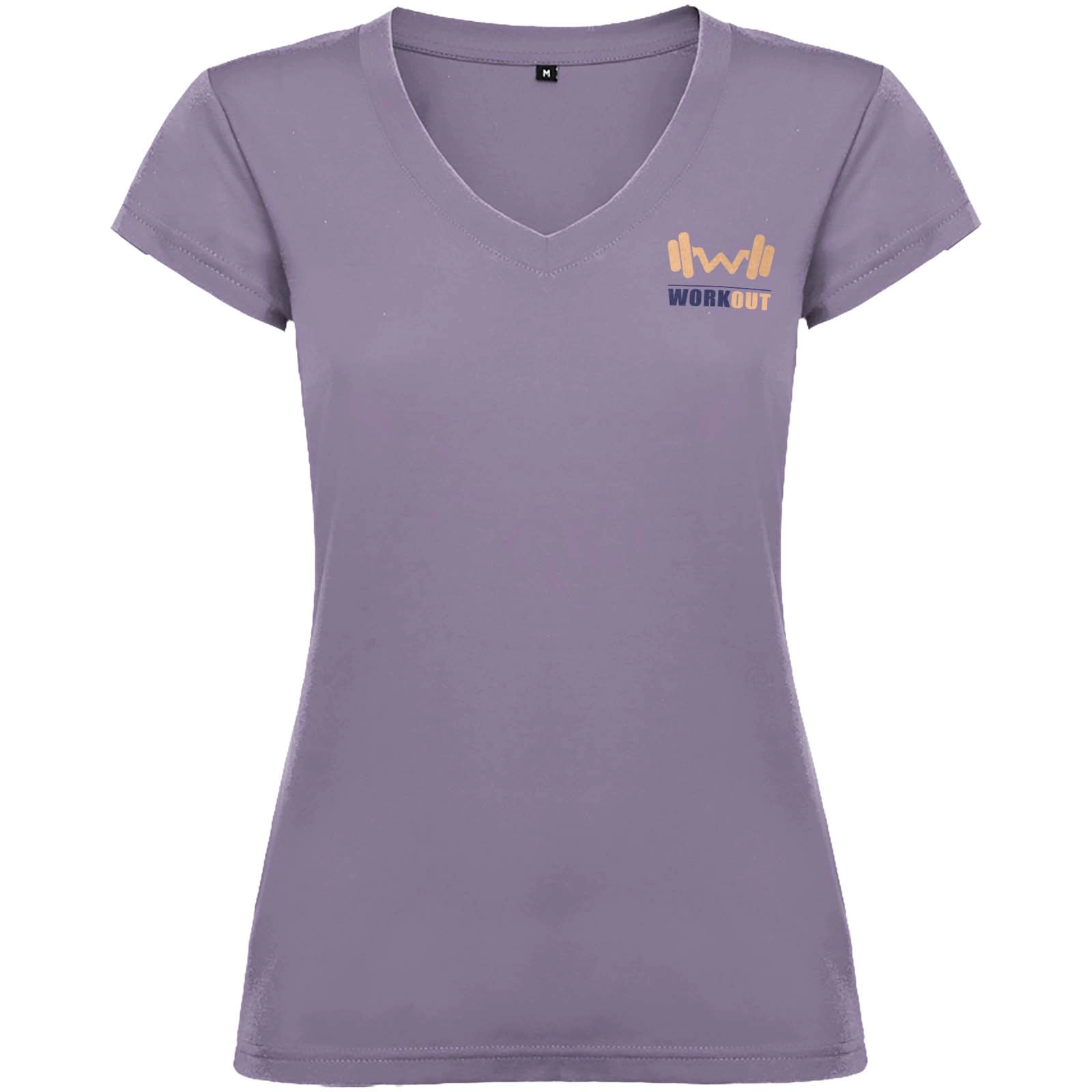 Immagine T-shirt a maniche corte con scollo a V da donna Victoria
