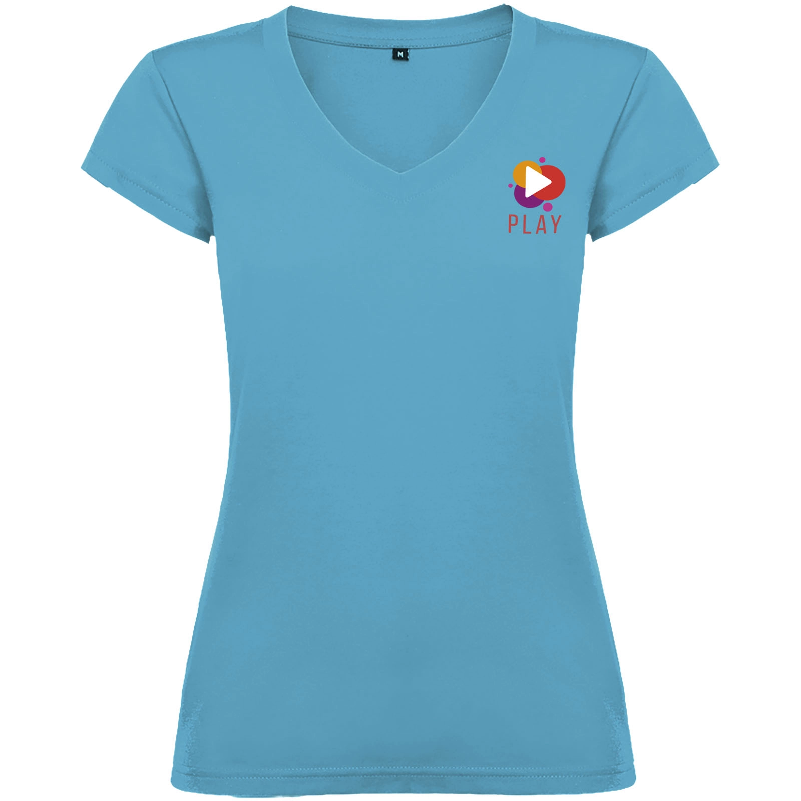 Immagine T-shirt a maniche corte con scollo a V da donna Victoria