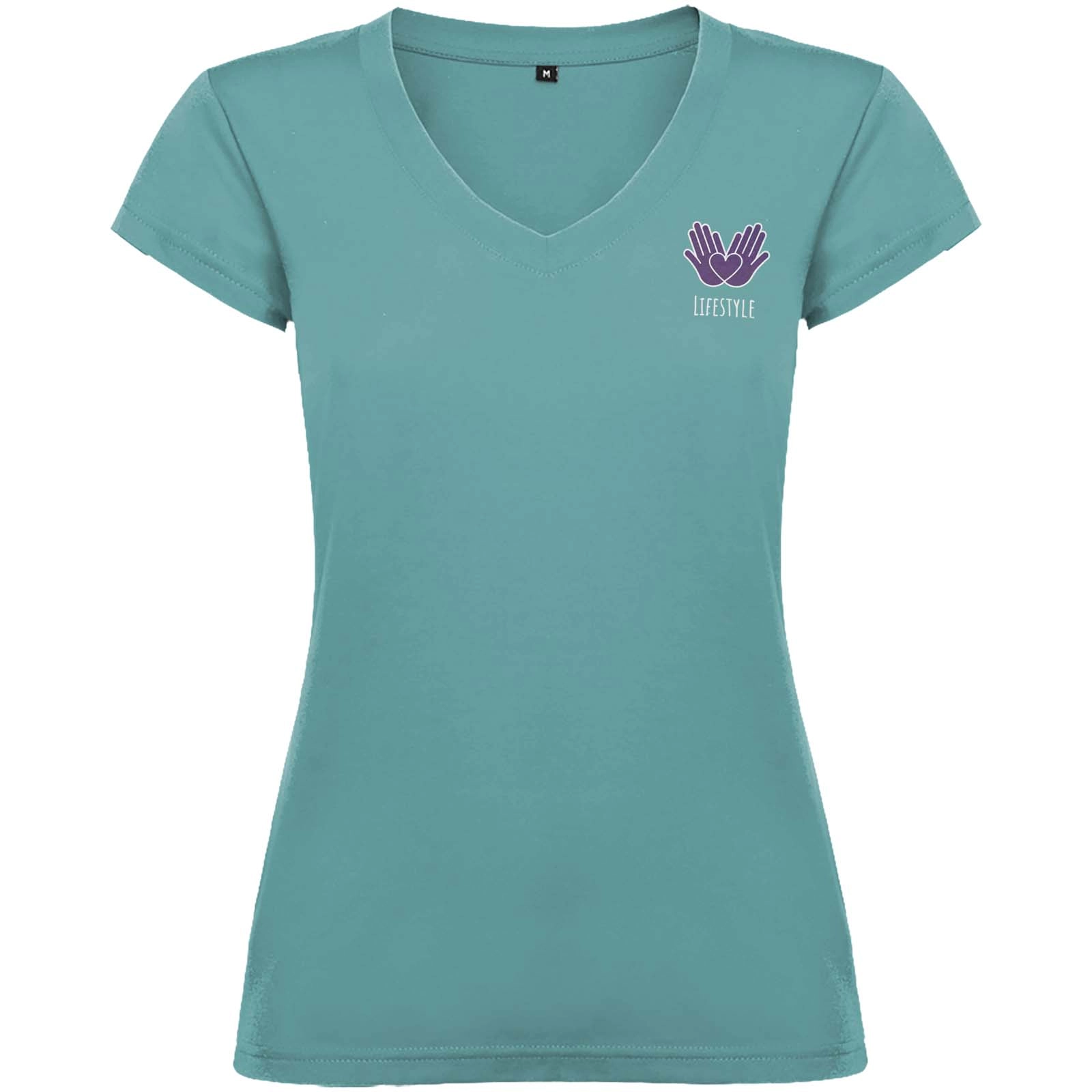 Immagine T-shirt a maniche corte con scollo a V da donna Victoria