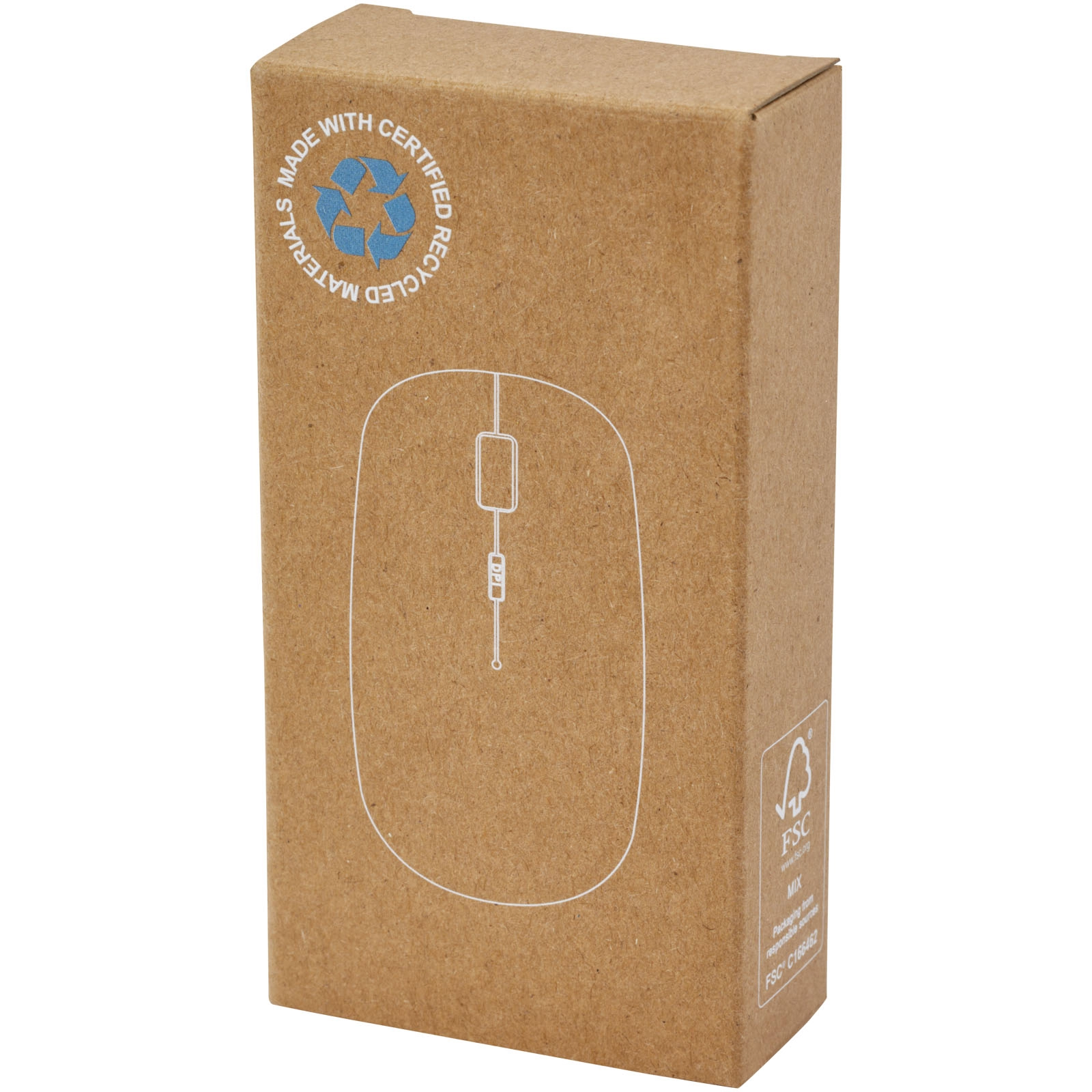 Immagine Mouse wireless in plastica riciclata certificata RCS Menlo 