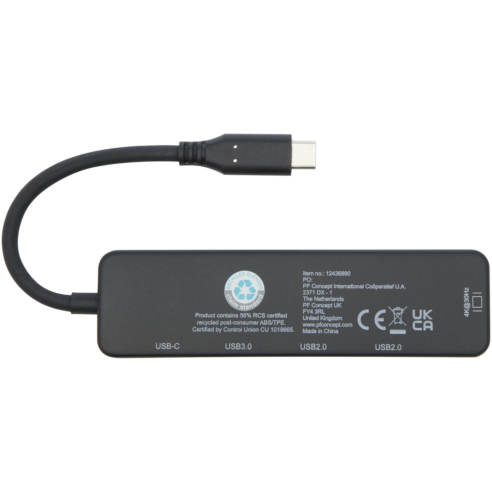 Immagine Adattatore multimediale USB 2.0-3.0 con porta HDMI in plastica riciclata certificata RCS Loop