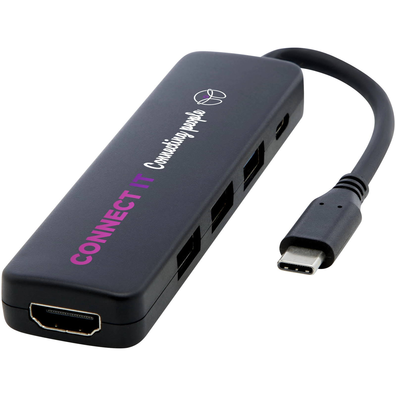Immagine Adattatore multimediale USB 2.0-3.0 con porta HDMI in plastica riciclata certificata RCS Loop