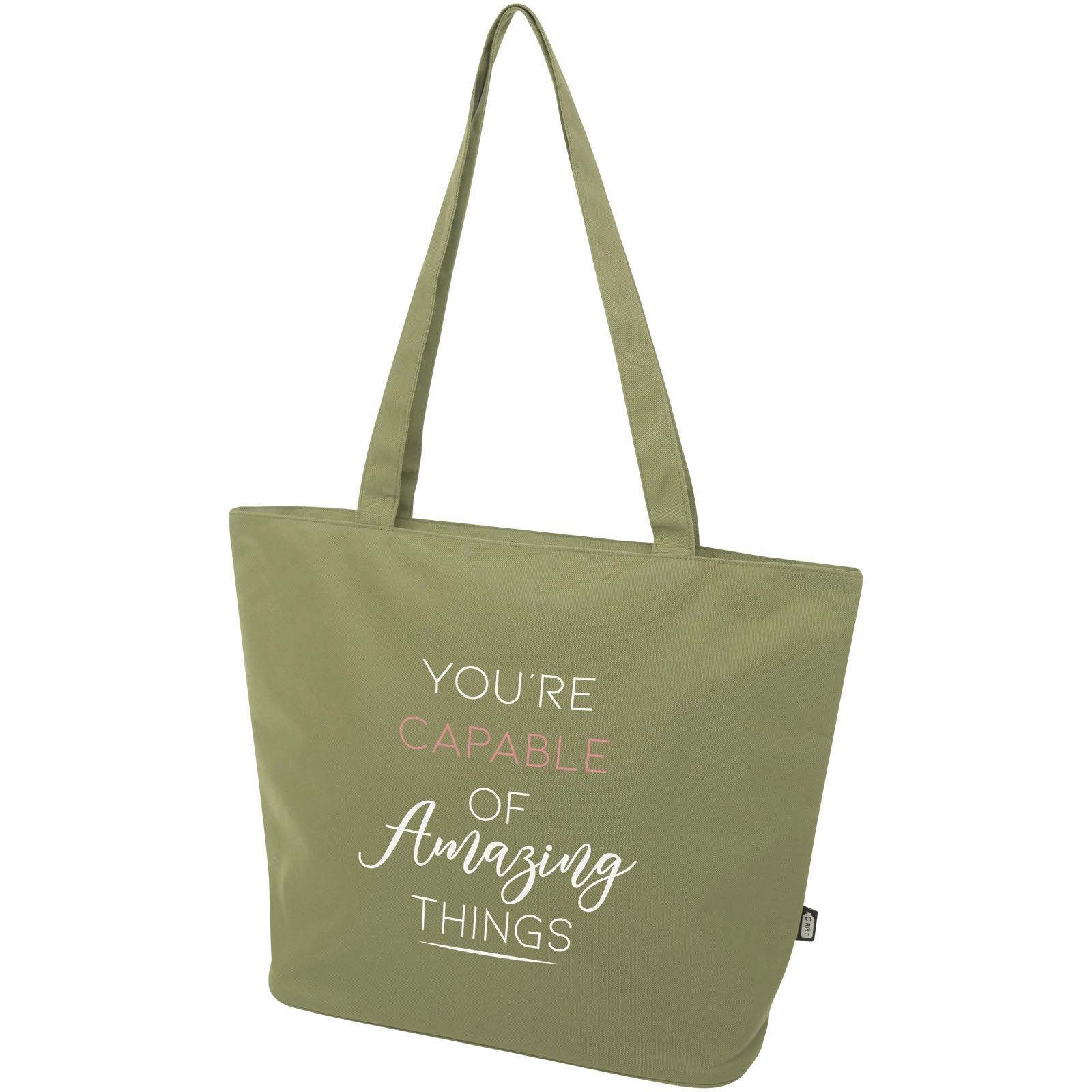 Immagine Tote bag in materiale riciclato certificato GRS con cerniera Panama 20l