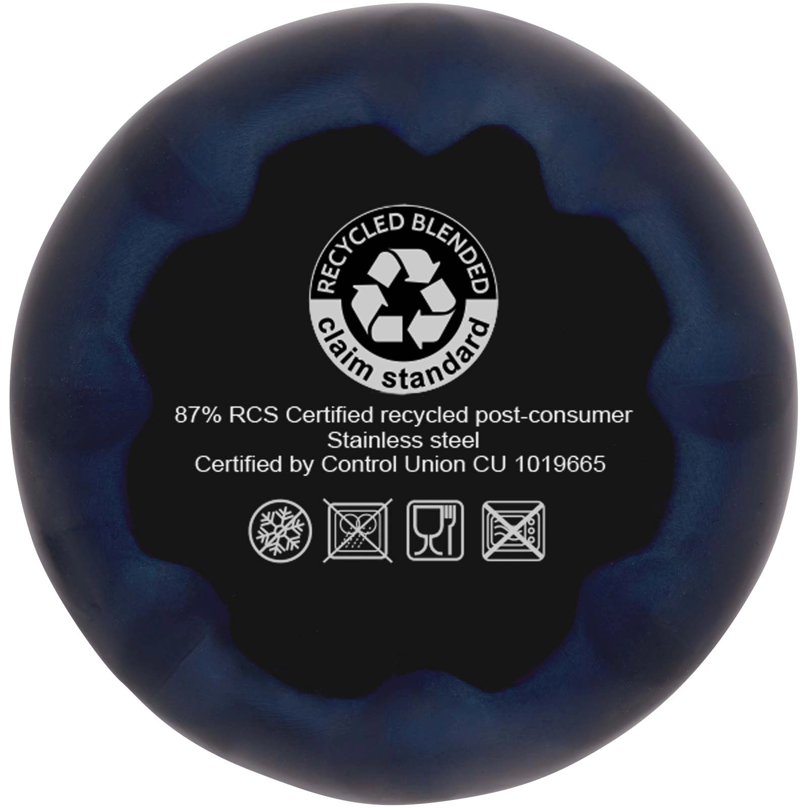 Immagine Borraccia termica in acciaio inossidabile riciclato certificato RCS con isolamento sottovuoto in rame da 500 ml Cove 