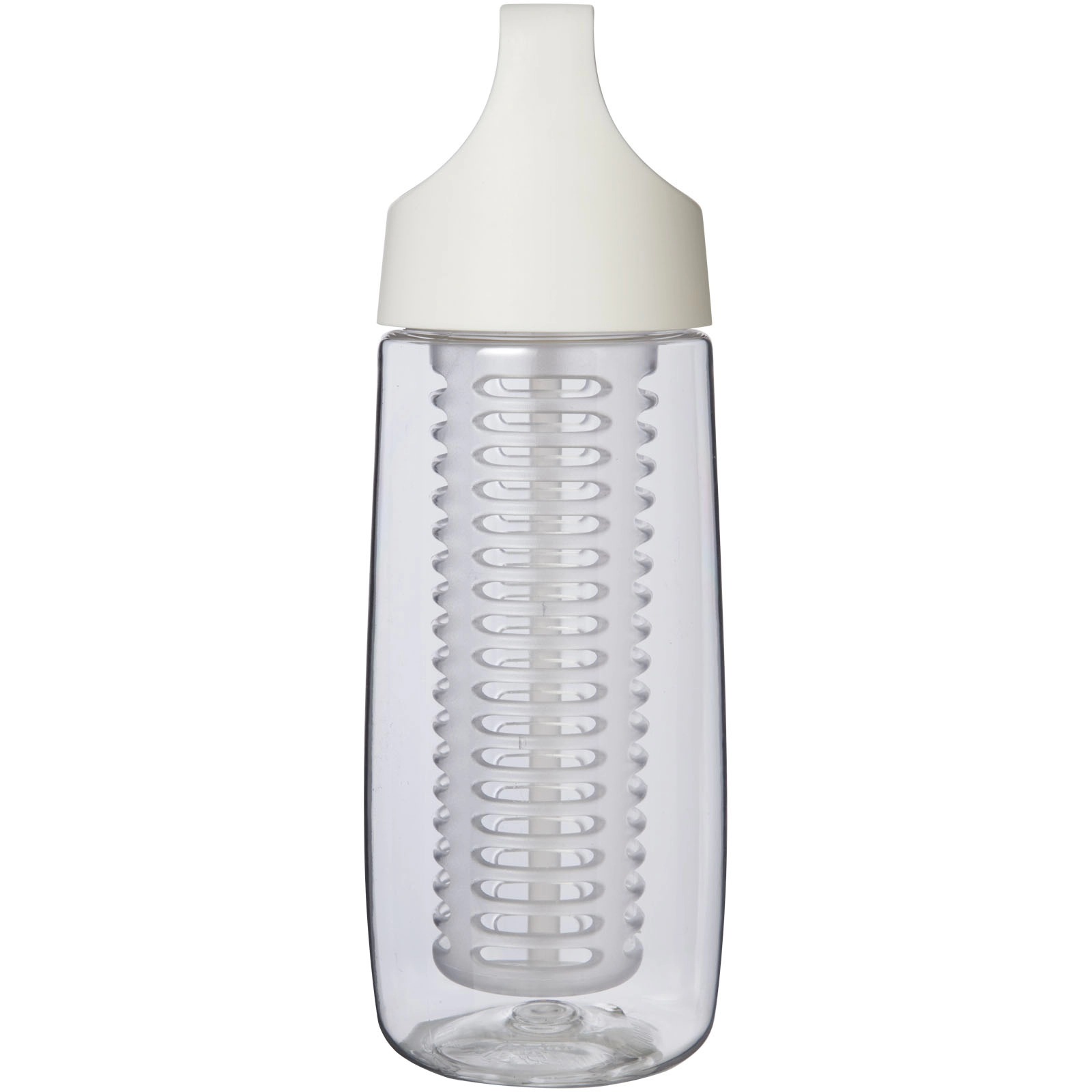 Immagine Borraccia sportiva in plastica riciclata da 700 ml con coperchio a scatto e infusore HydroFruit