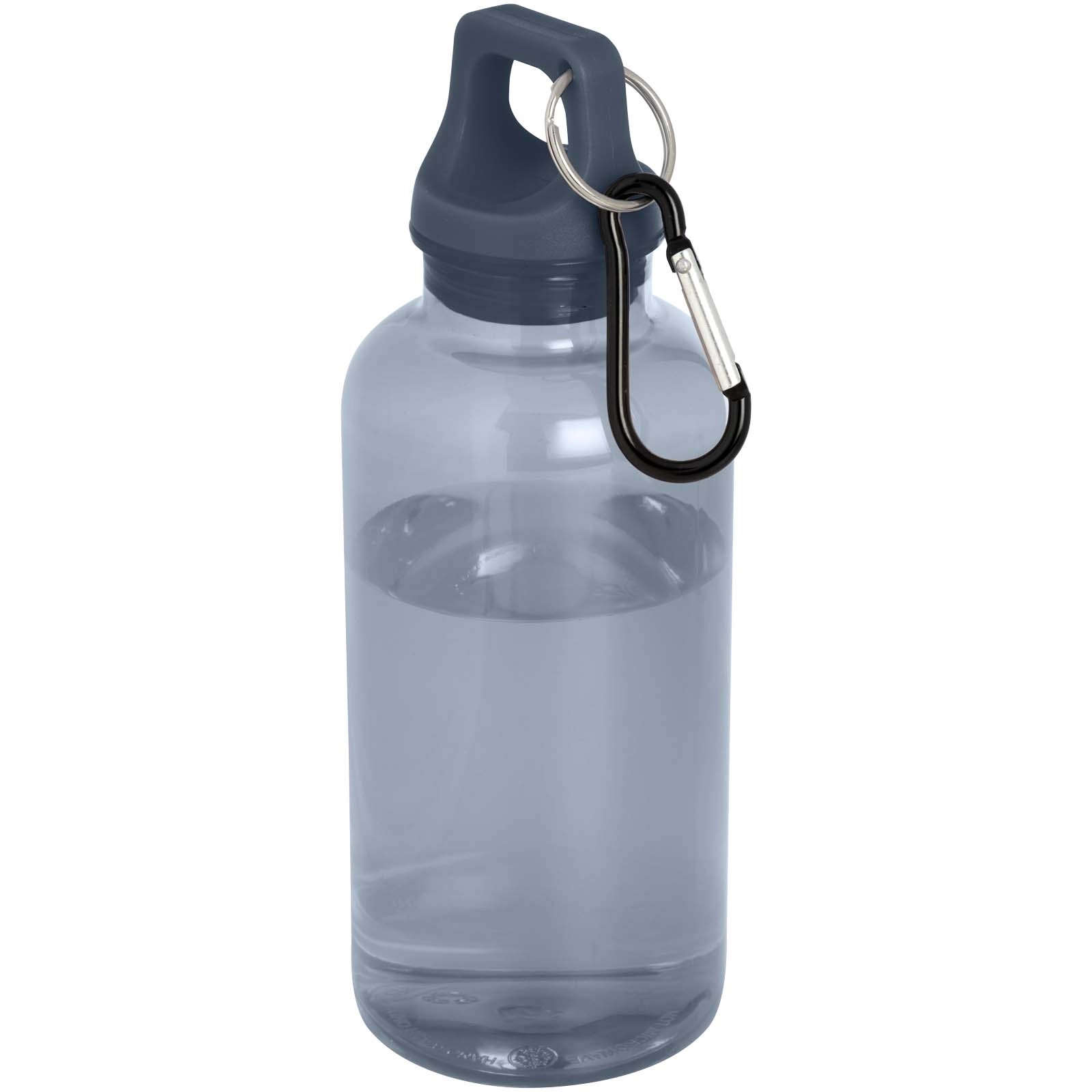 Immagine Borraccia in plastica riciclata certificata RCS da 400 ml con moschettone Oregon
