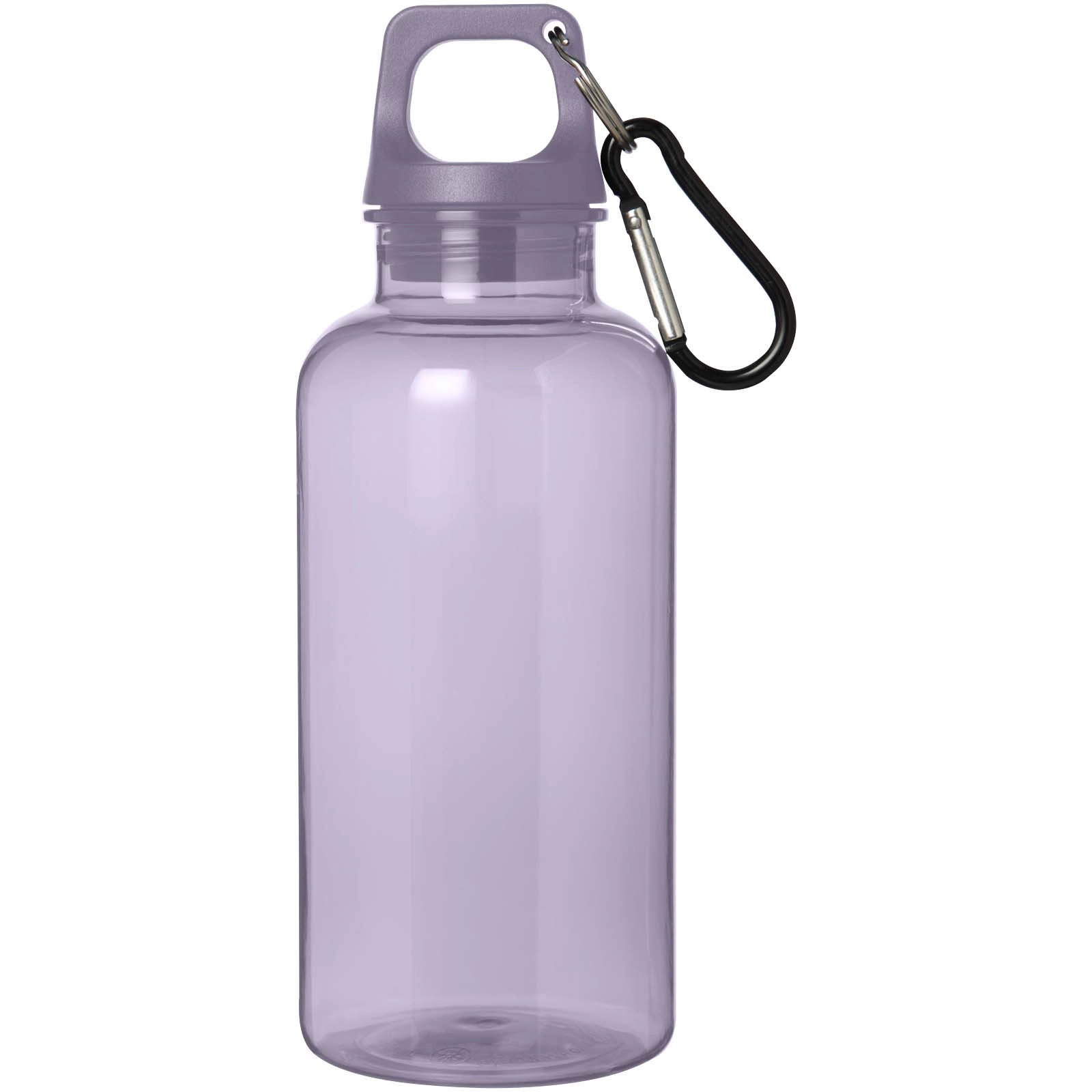 Immagine Borraccia in plastica riciclata certificata RCS da 400 ml con moschettone Oregon