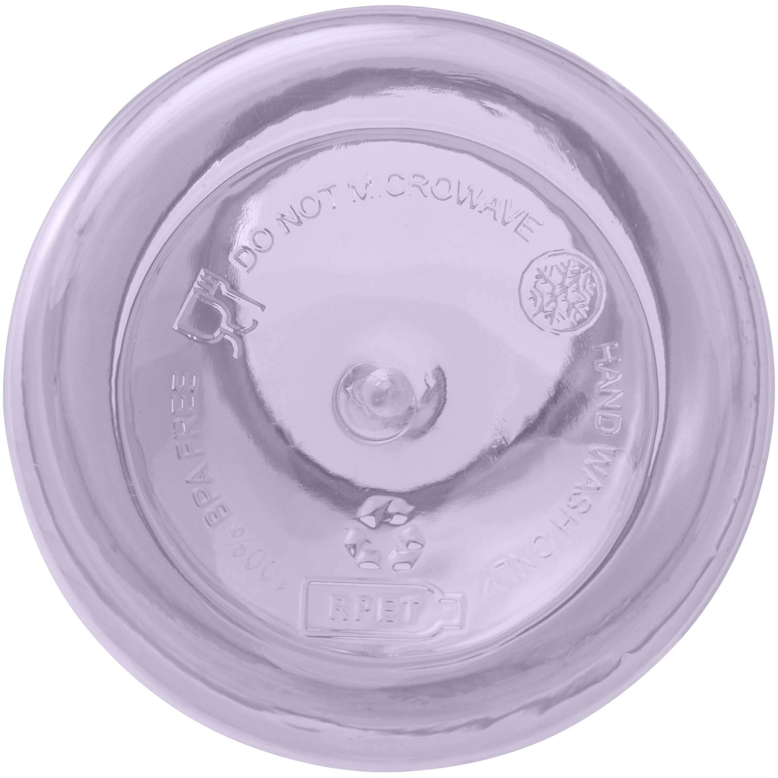 Immagine Borraccia in plastica riciclata certificata RCS da 400 ml con moschettone Oregon