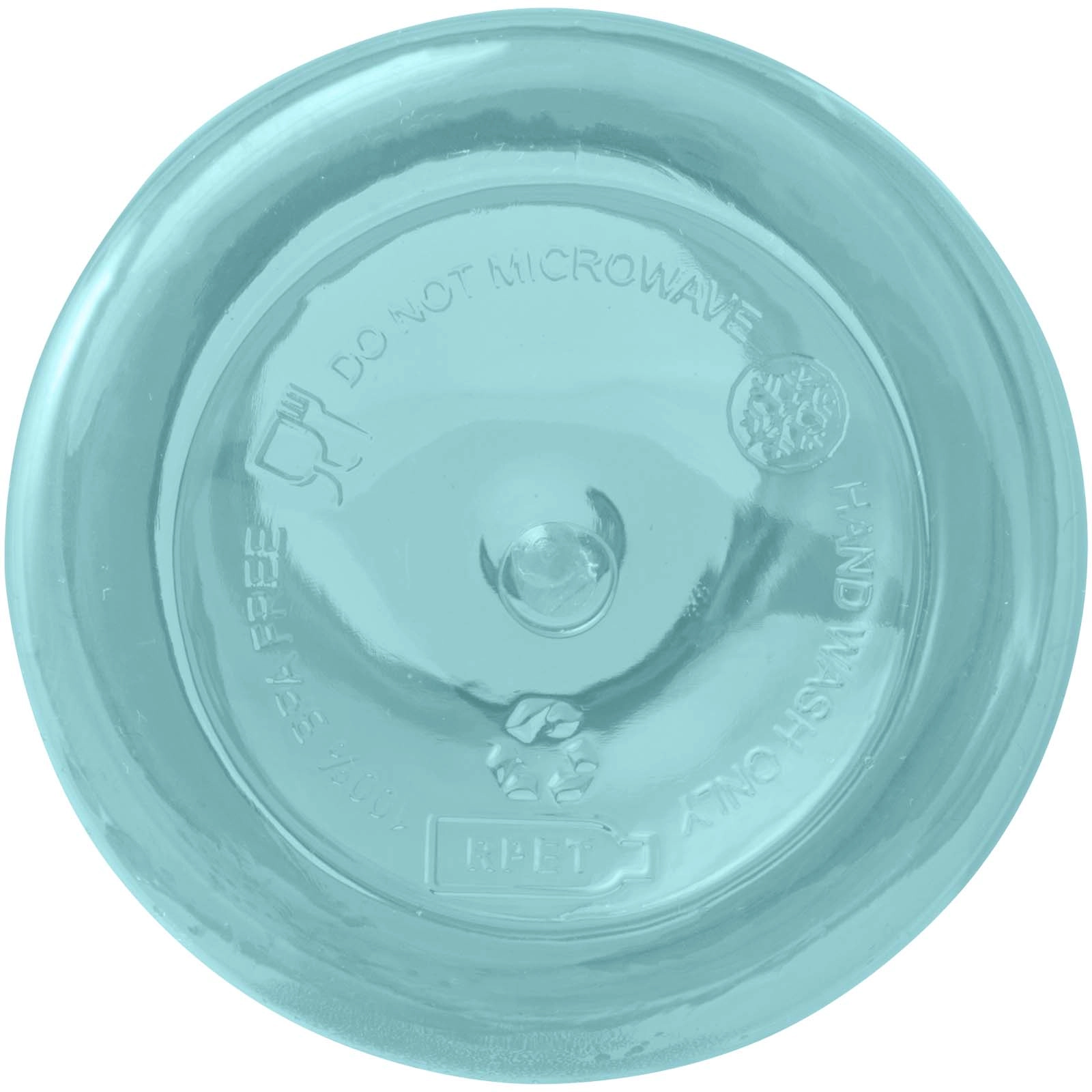 Immagine Borraccia in plastica riciclata certificata RCS da 400 ml con moschettone Oregon