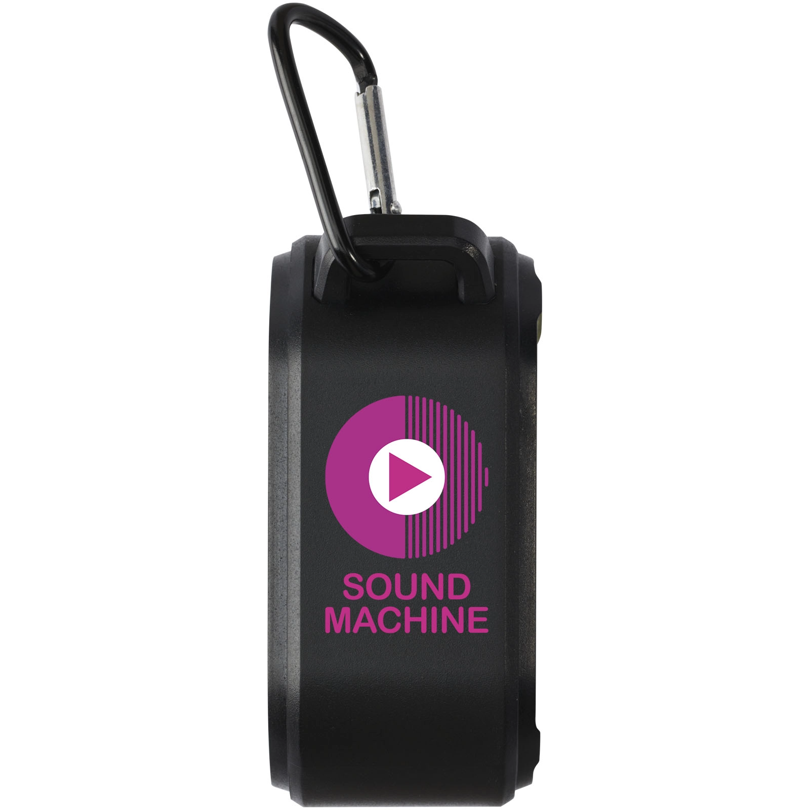 Immagine Speaker Bluetooth® IPX5 a ricarica solare in plastica riciclata RCS da 3 W con moschettone Solo 