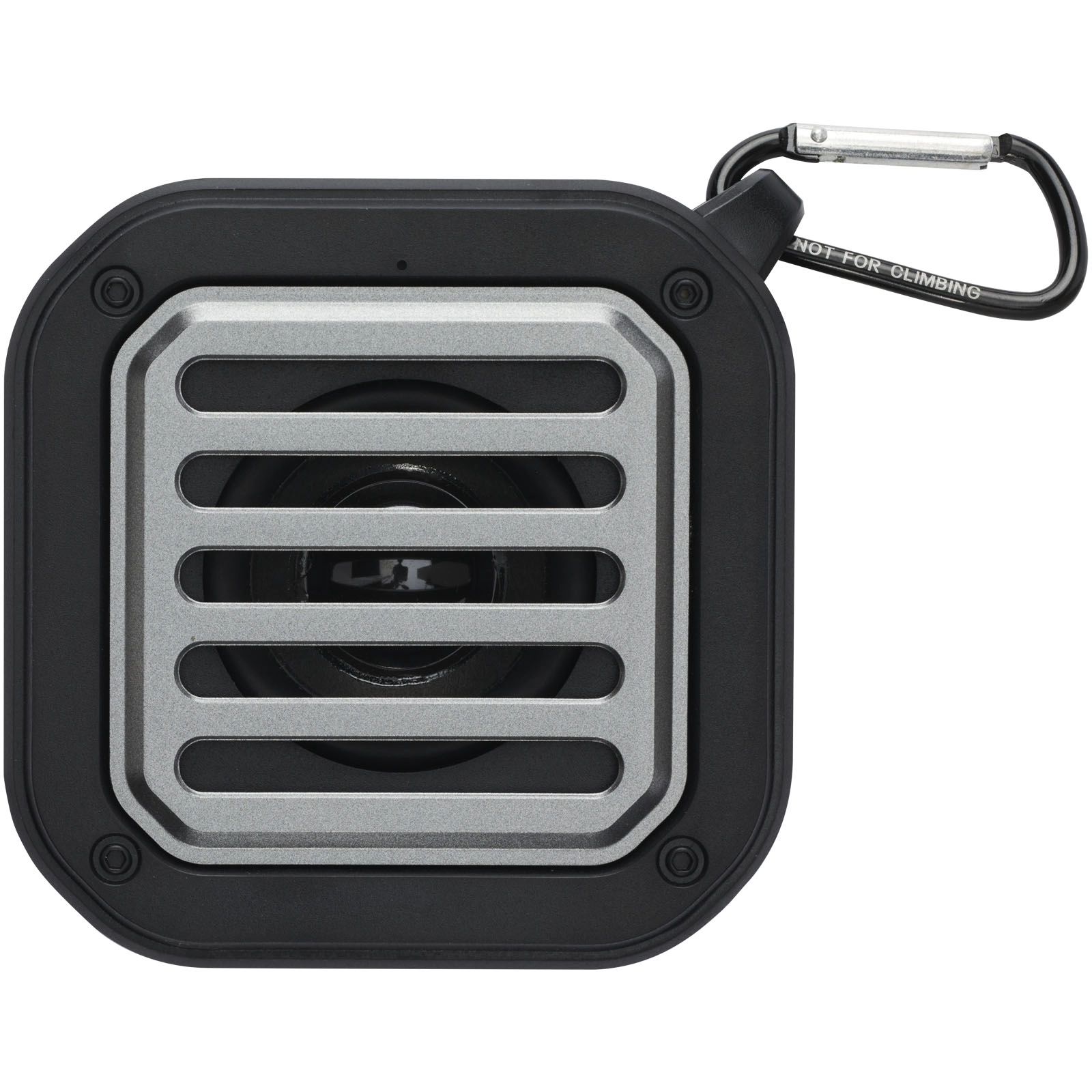 Immagine Speaker Bluetooth® IPX5 a ricarica solare in plastica riciclata RCS da 3 W con moschettone Solo 