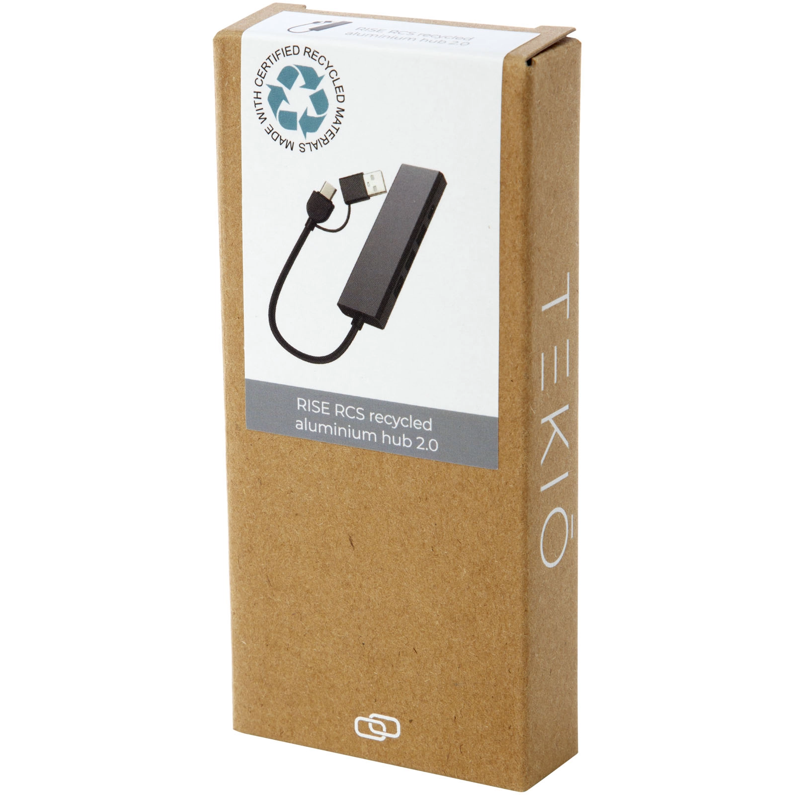 Immagine Hub USB 2.0 in alluminio riciclato RCS Rise