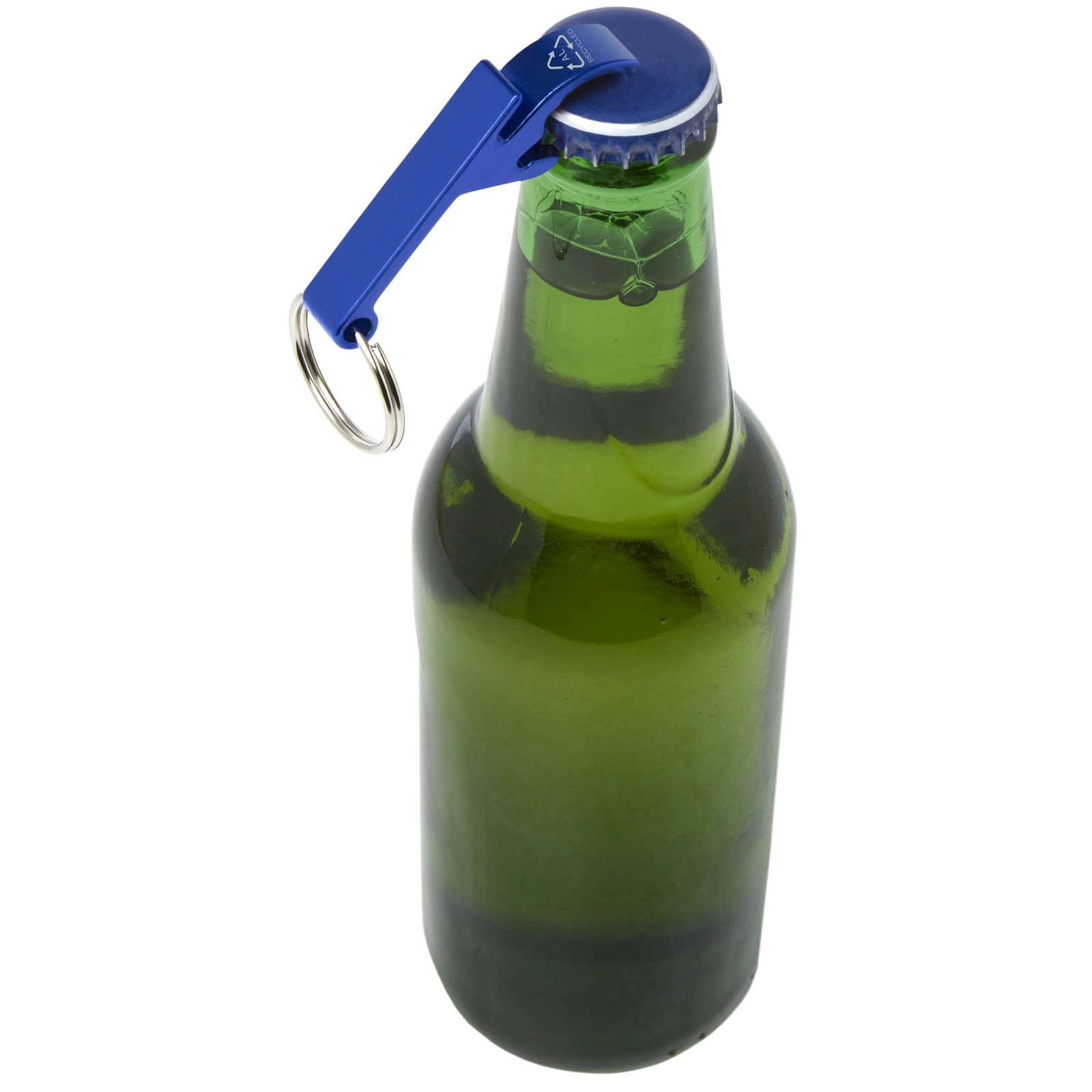 Immagine Portachiavi con apribottiglie e apriscatole in alluminio riciclato RCS Tao 