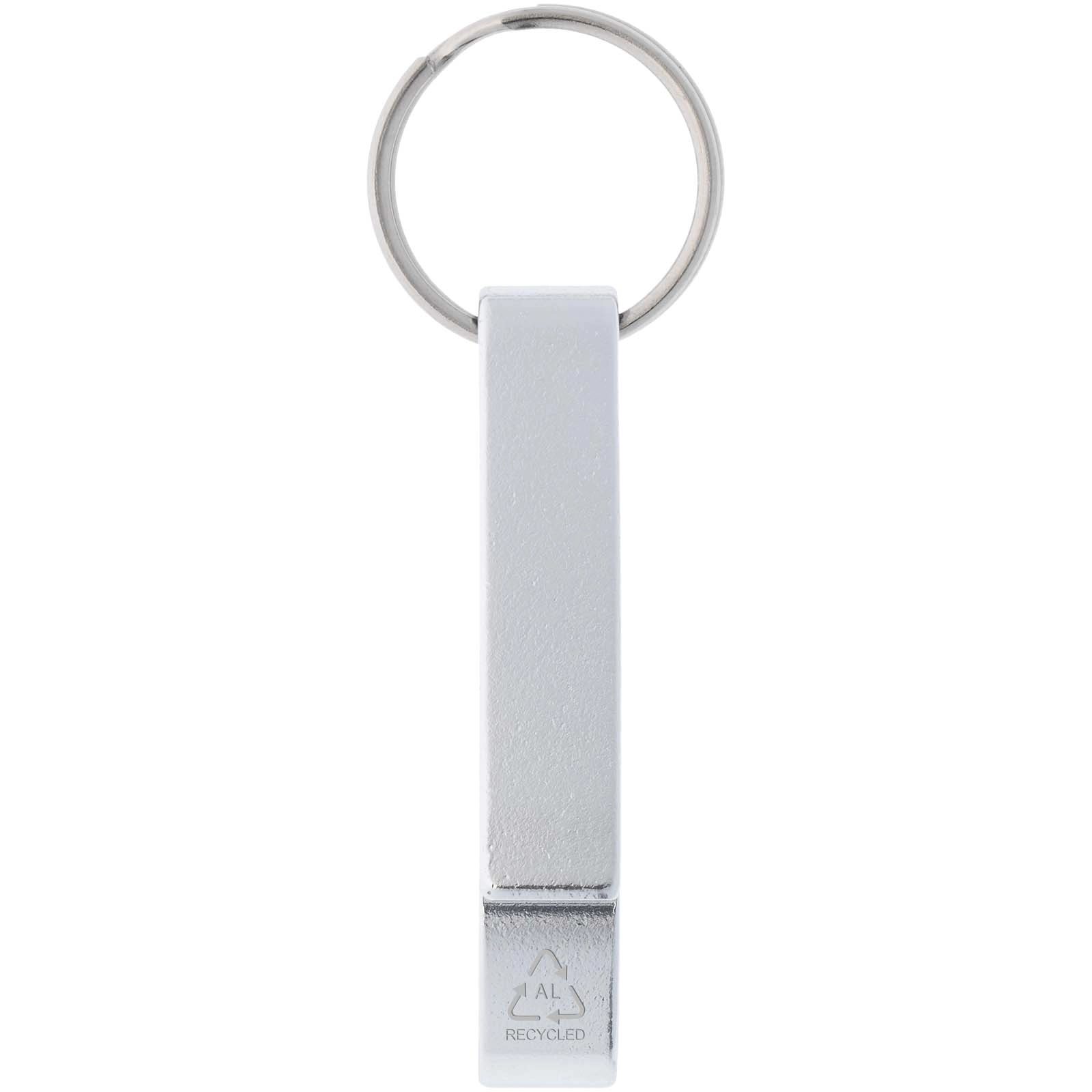 Immagine Portachiavi con apribottiglie e apriscatole in alluminio riciclato RCS Tao 