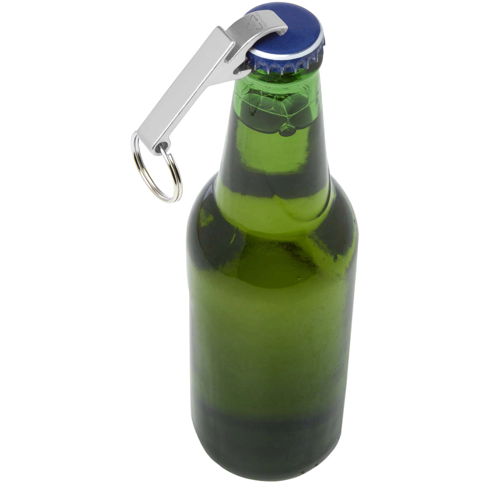 Immagine Portachiavi con apribottiglie e apriscatole in alluminio riciclato RCS Tao 