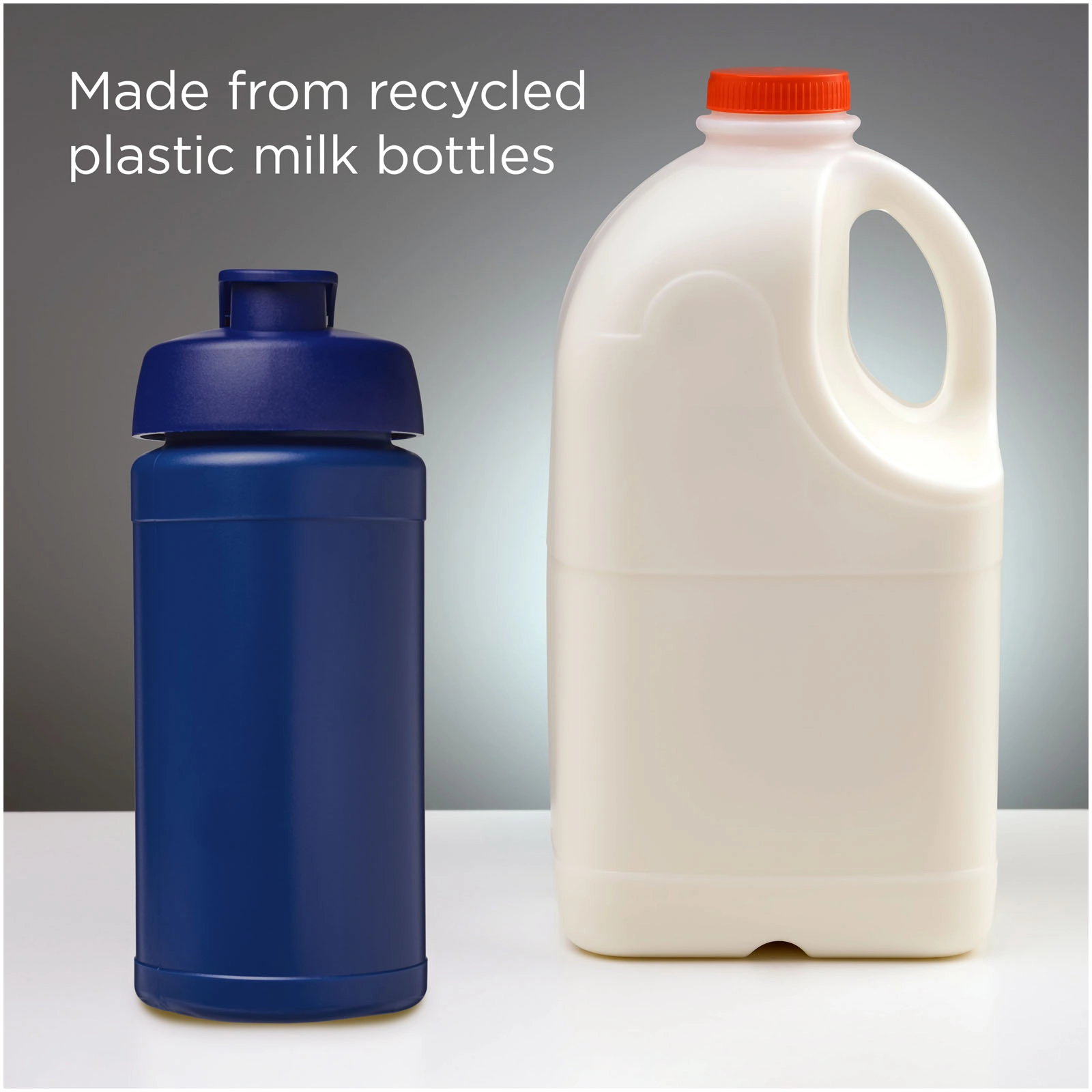 Immagine Borraccia sportiva in materiale riciclato con coperchio a scatto da 500 ml Baseline