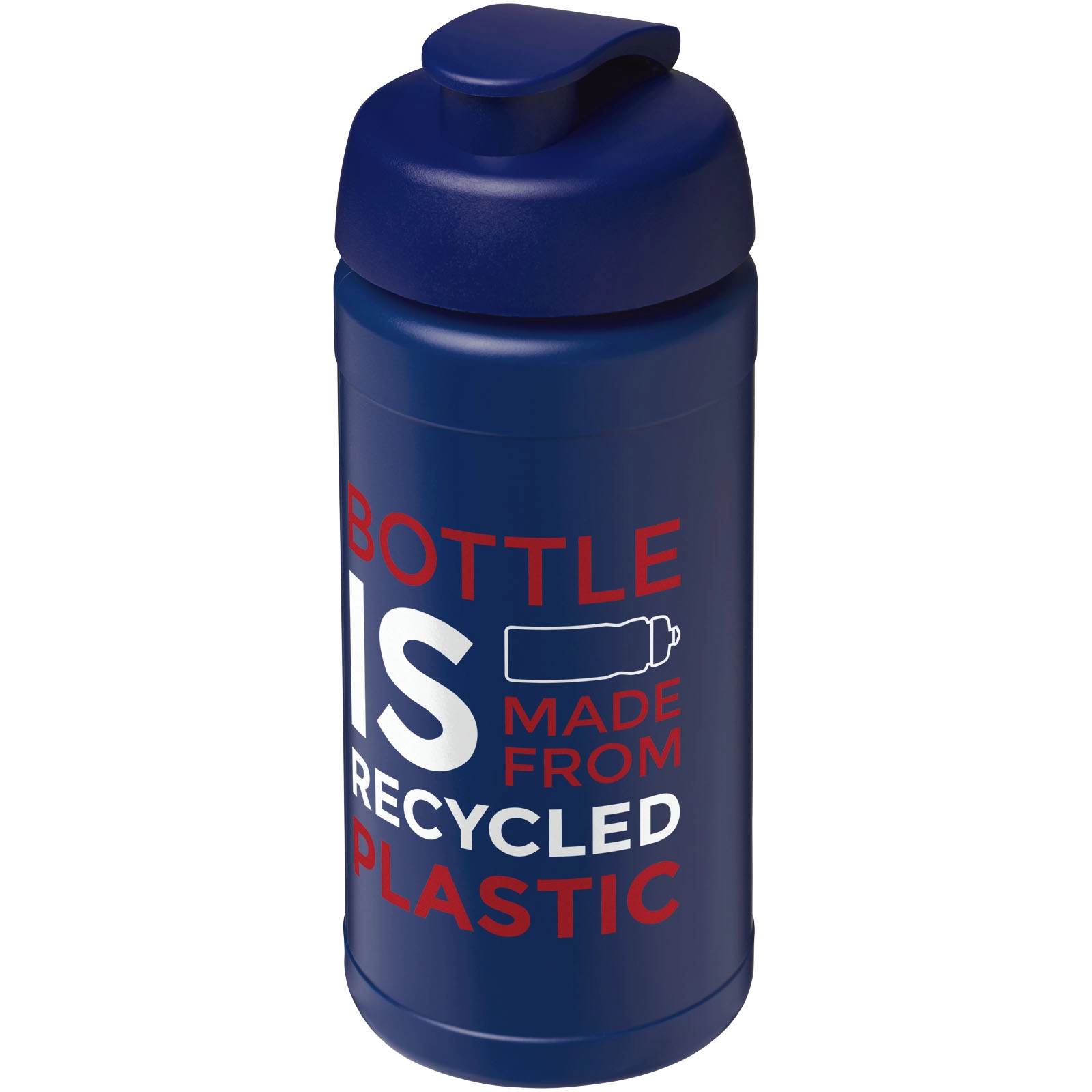 Immagine Borraccia sportiva in materiale riciclato con coperchio a scatto da 500 ml Baseline