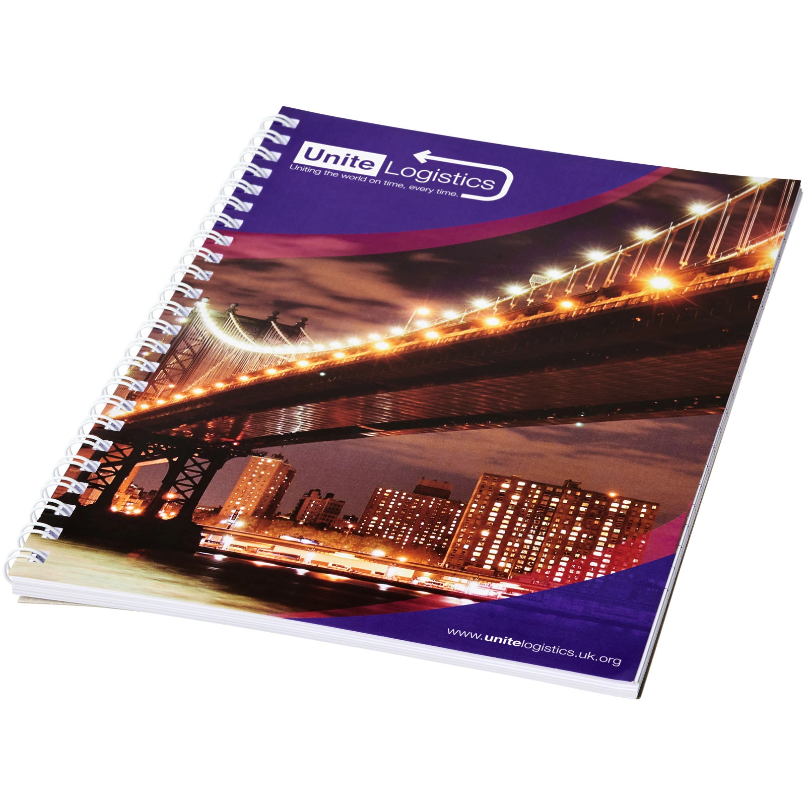 Immagine Blocco note a spirale A4 con copertina posteriore stampata Desk-Mate®