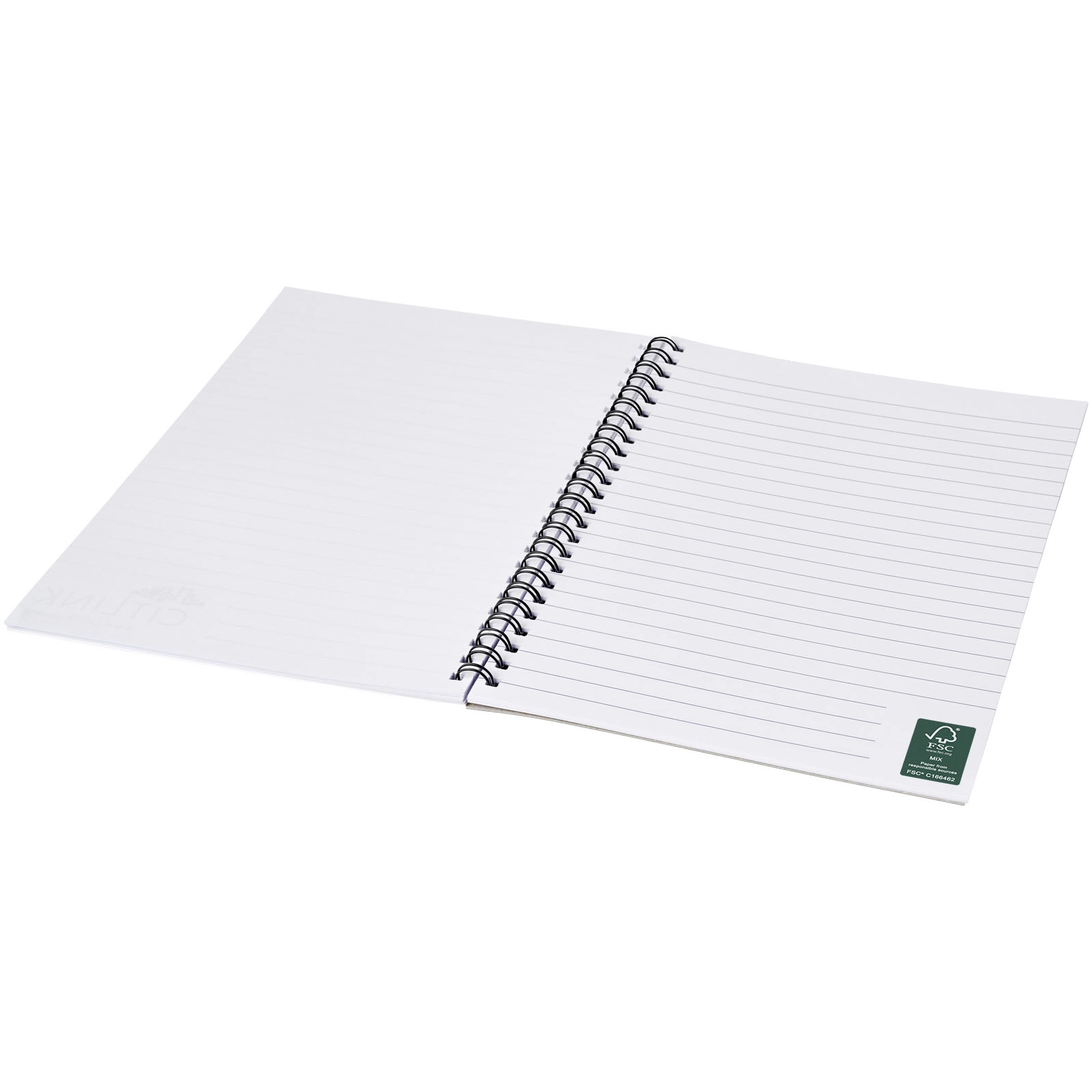 Immagine Blocco note a spirale A5 con copertina posteriore stampata Desk-Mate®