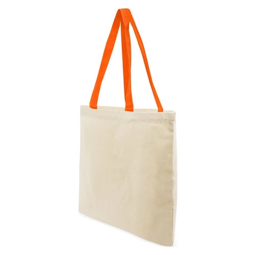 Immagine BORSA COTONE MANICO COLORATO 