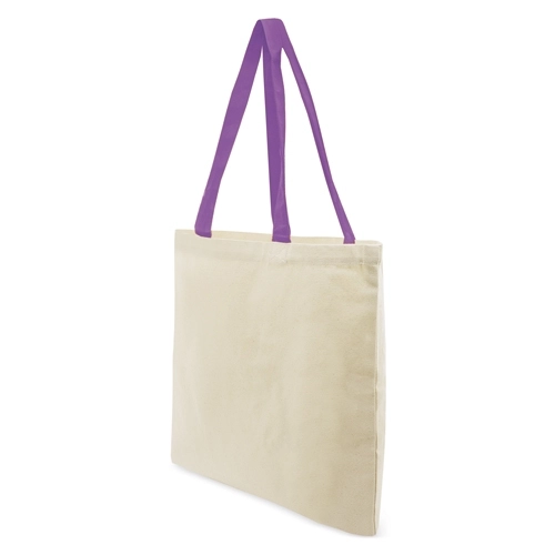 Immagine BORSA COTONE MANICO COLORATO 