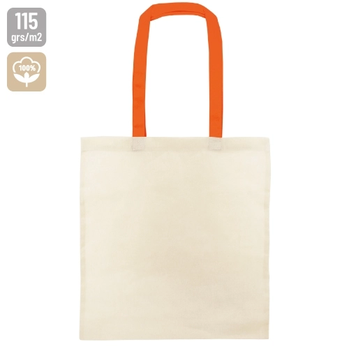 Immagine BORSA COTONE MANICO COLORATO 