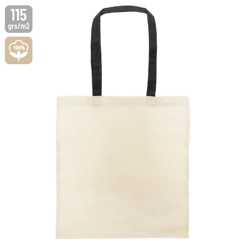 Immagine BORSA COTONE MANICO COLORATO 