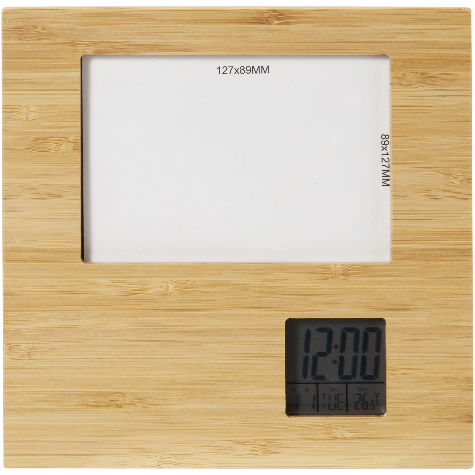 Immagine Cornice per foto in bambù con termometro Sasa