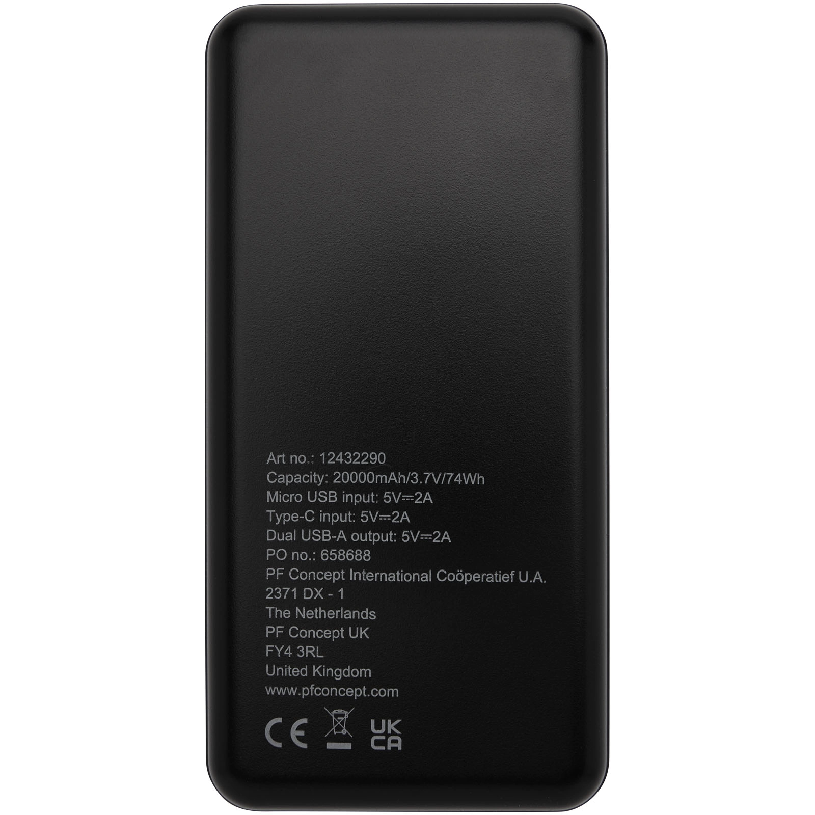 Immagine Power bank in plastica riciclata da 20.000 mAh Loop 