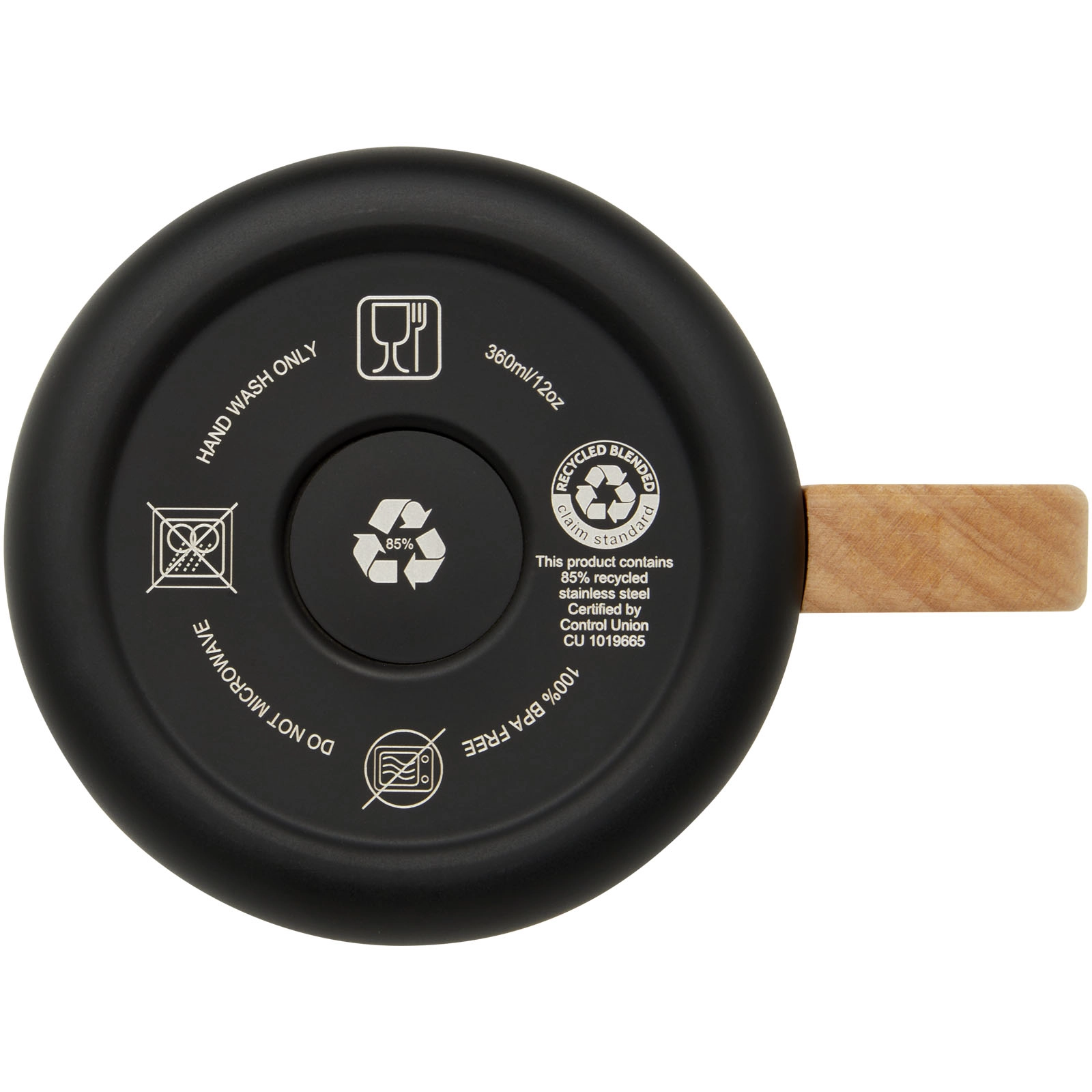 Immagine Tazza in acciaio inossidabile riciclato certificato RCS da 360 ml con isolamento sottovuoto in rame Bjorn