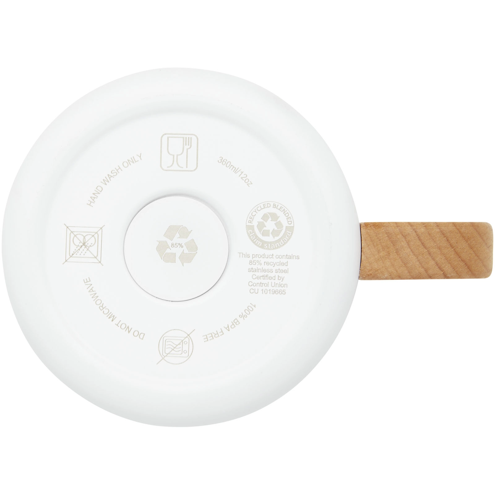 Immagine Tazza in acciaio inossidabile riciclato certificato RCS da 360 ml con isolamento sottovuoto in rame Bjorn