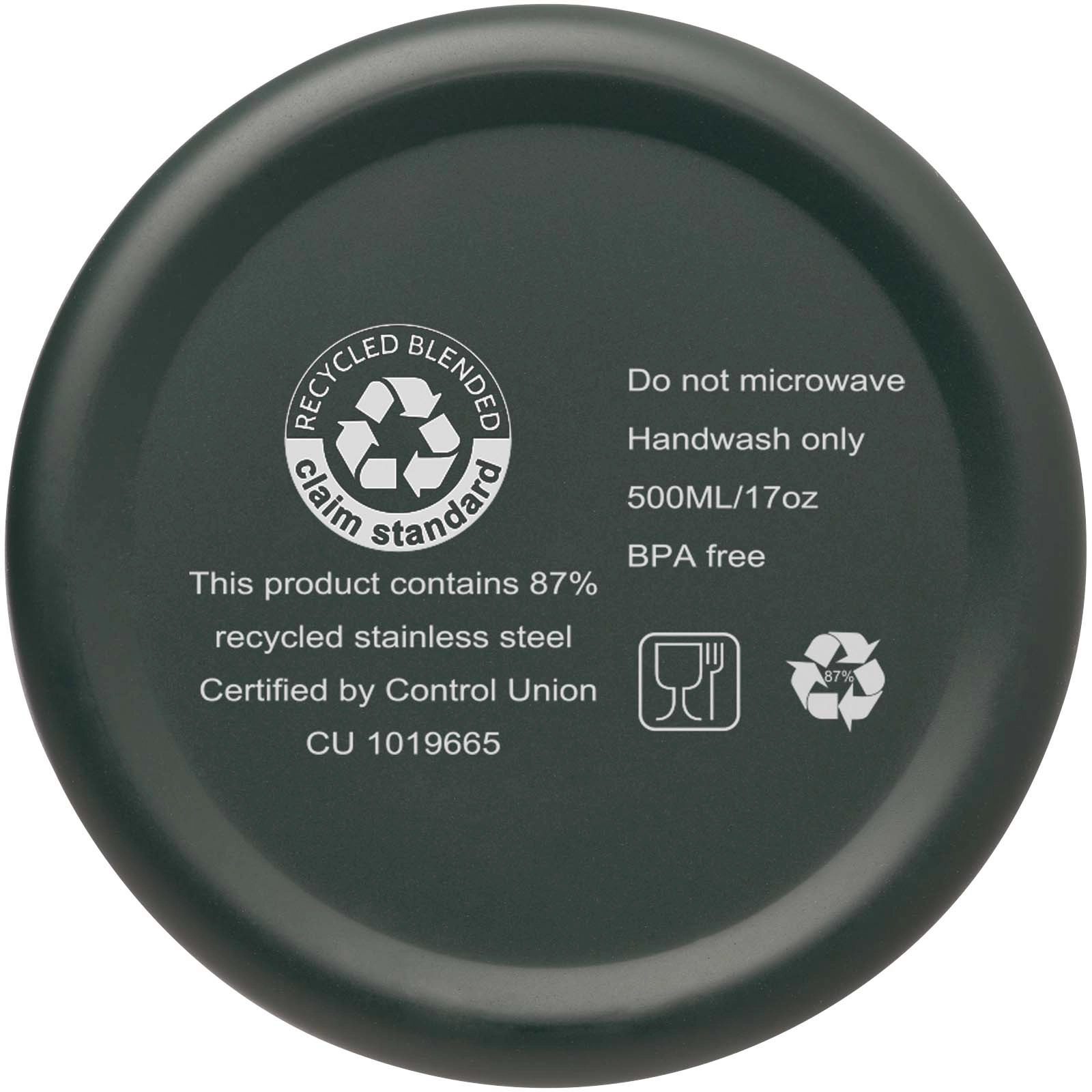 Immagine Borraccia termica con isolamento sottovuoto in rame e acciaio inossidabile riciclato certificato RCS da 500 ml Vasa