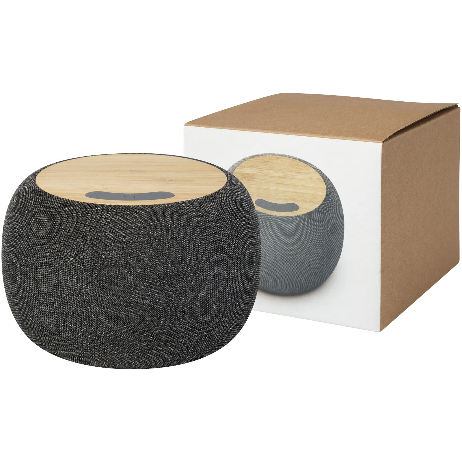 Immagine Speaker Bluetooth® con stazione di ricarica wireless in bambù/PET riciclato Ecofiber