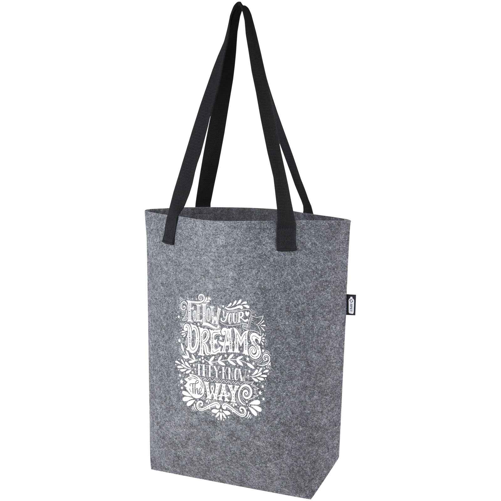 Immagine Tote bag con base ampia in feltro riciclato certificato GRS Felta - 12L