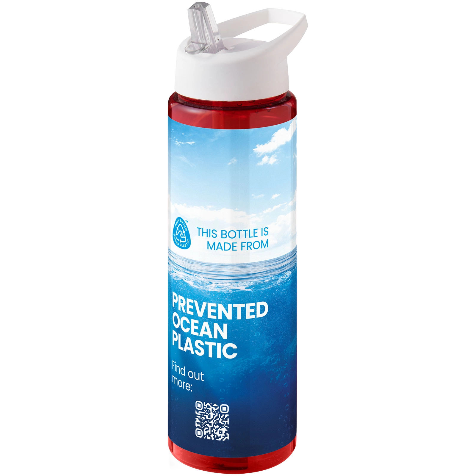 Immagine Borraccia sportiva da 850 ml con coperchio con beccuccio H2O Active® Eco Vibe 