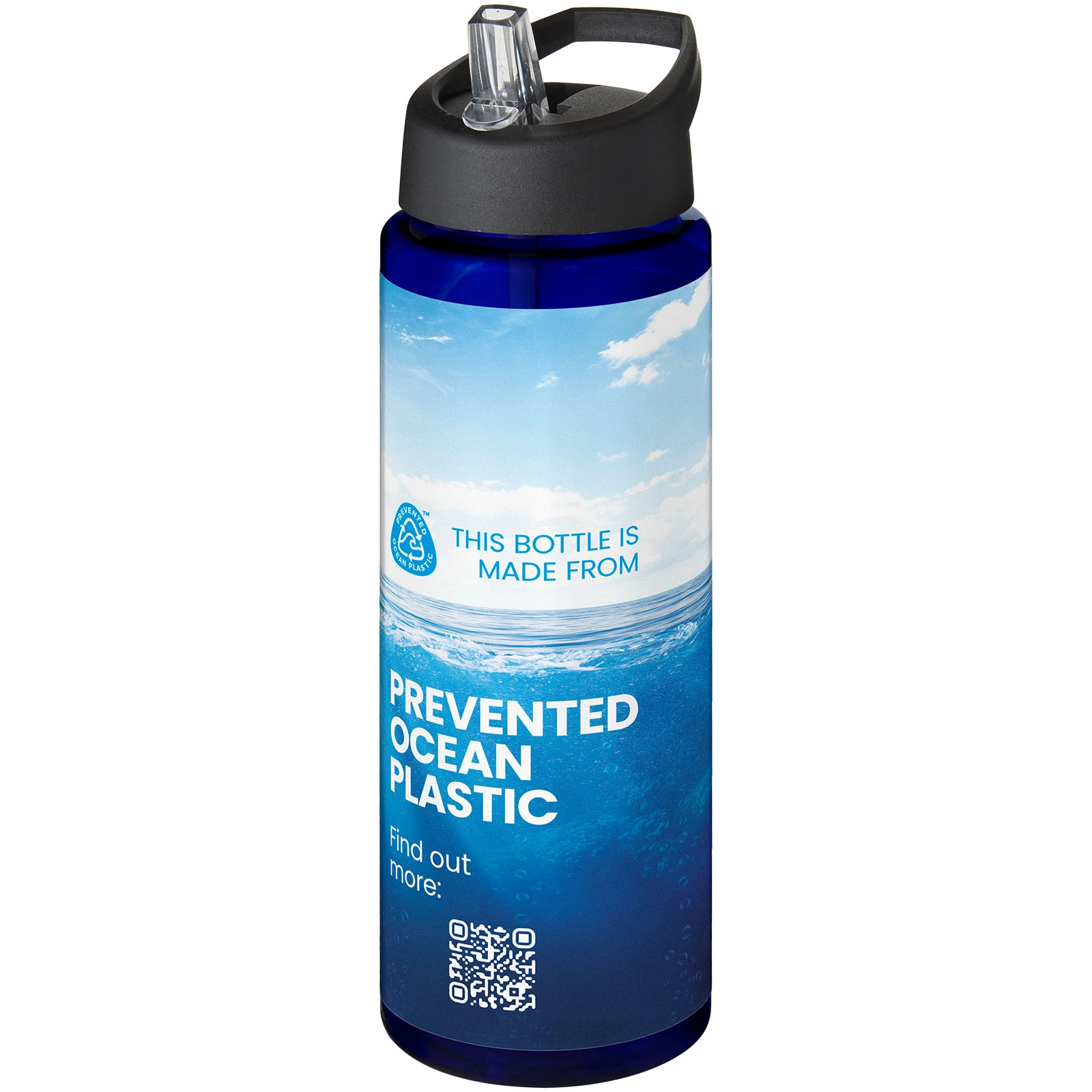 Immagine Borraccia sportiva da 850 ml con coperchio con beccuccio H2O Active® Eco Vibe 