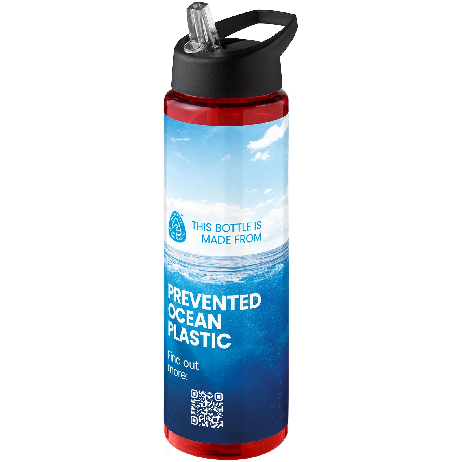 Immagine Borraccia sportiva da 850 ml con coperchio con beccuccio H2O Active® Eco Vibe 