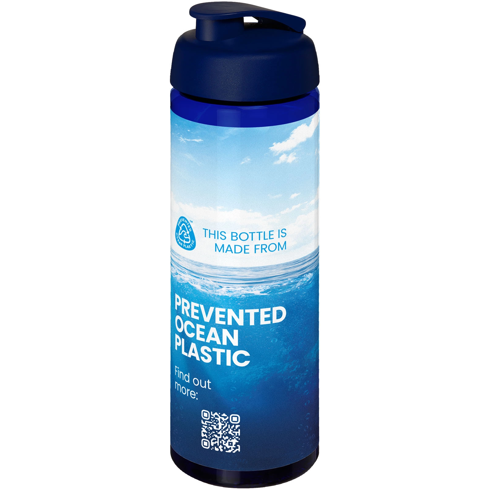 Immagine Borraccia sportiva da 850 ml con coperchio a scatto H2O Active® Eco Vibe