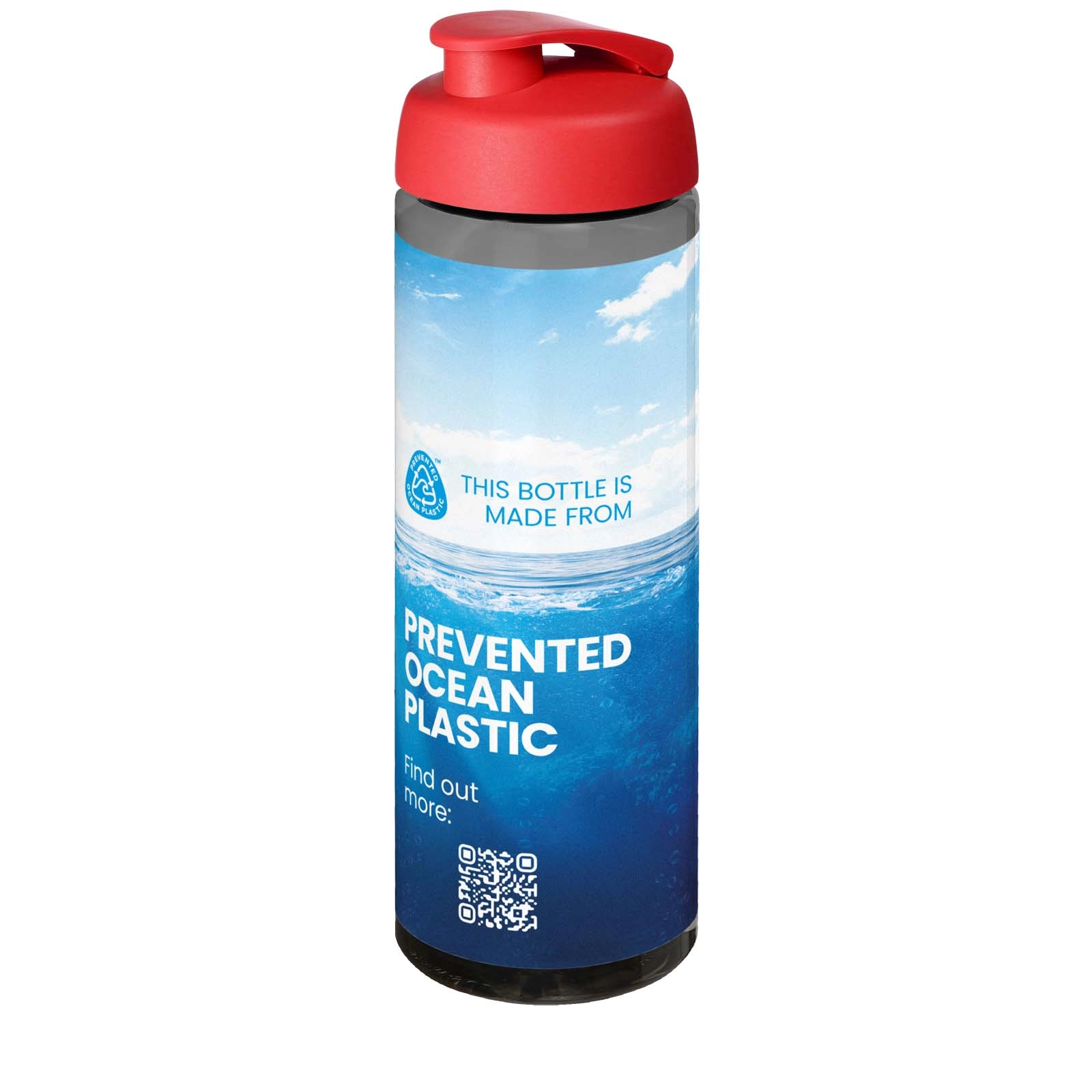 Immagine Borraccia sportiva da 850 ml con coperchio a scatto H2O Active® Eco Vibe