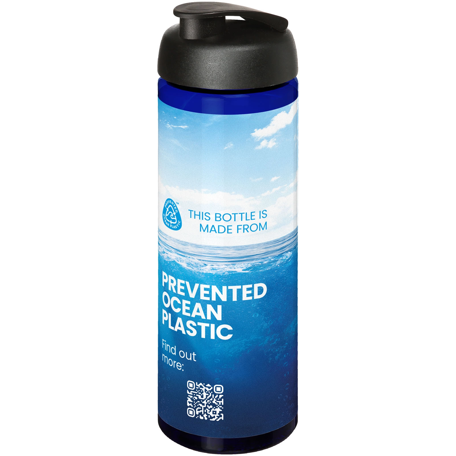 Immagine Borraccia sportiva da 850 ml con coperchio a scatto H2O Active® Eco Vibe