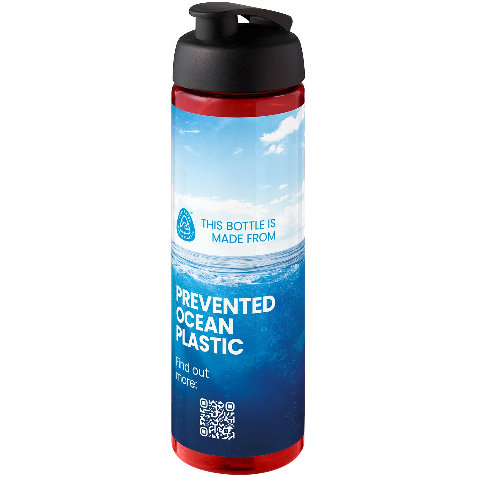 Immagine Borraccia sportiva da 850 ml con coperchio a scatto H2O Active® Eco Vibe