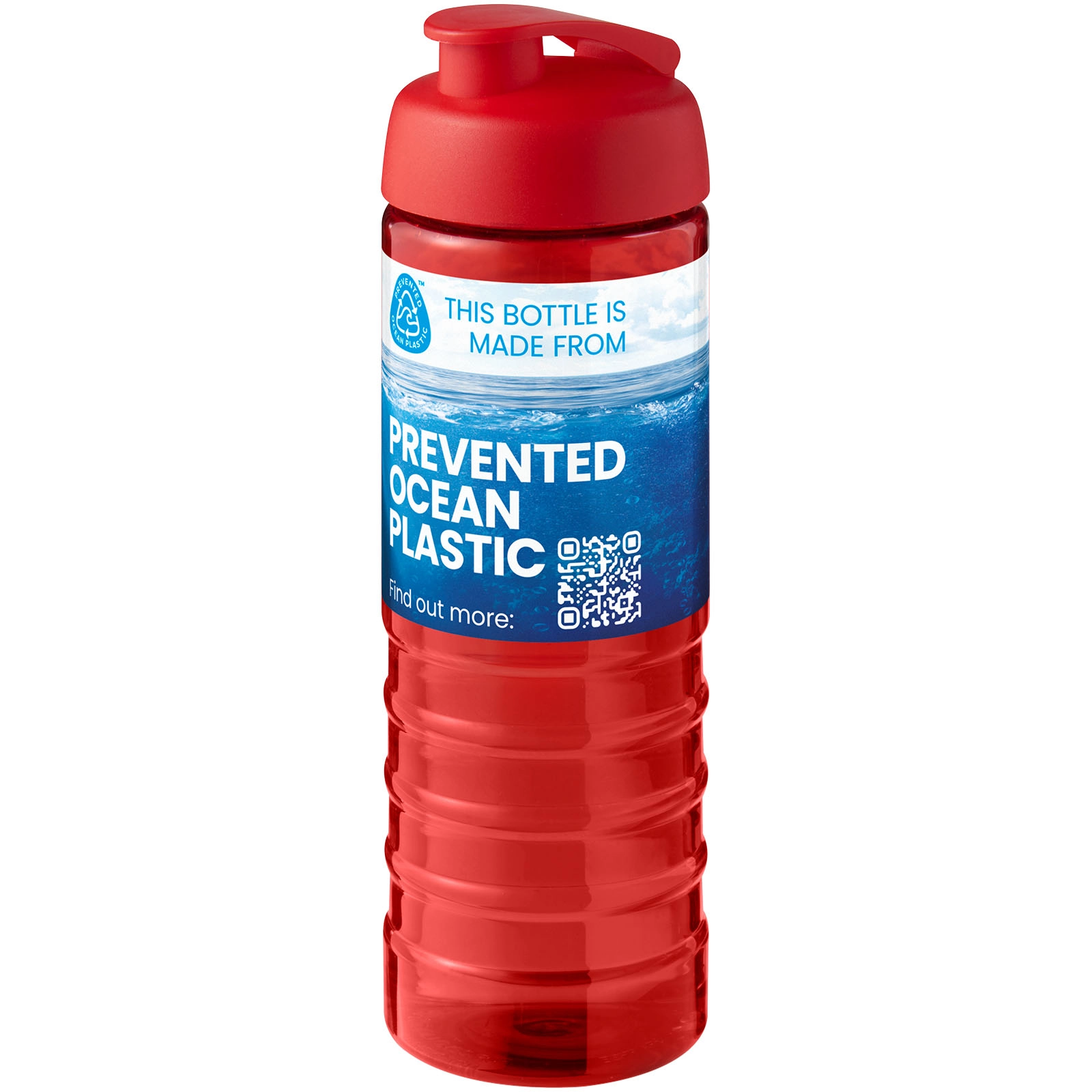 Immagine Borraccia sportiva con coperchio a scatto da 750 ml H2O Active® Eco Treble