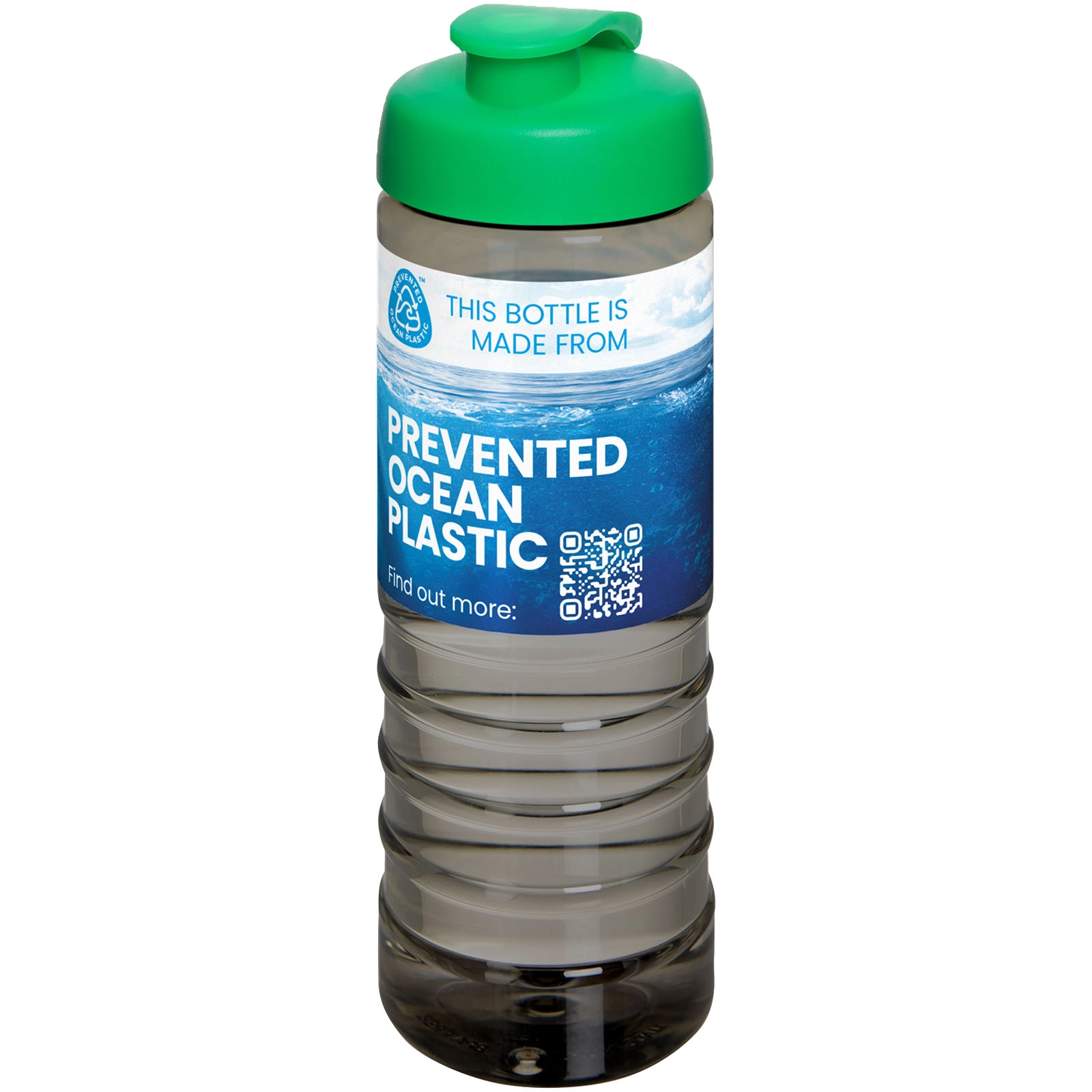 Immagine Borraccia sportiva con coperchio a scatto da 750 ml H2O Active® Eco Treble